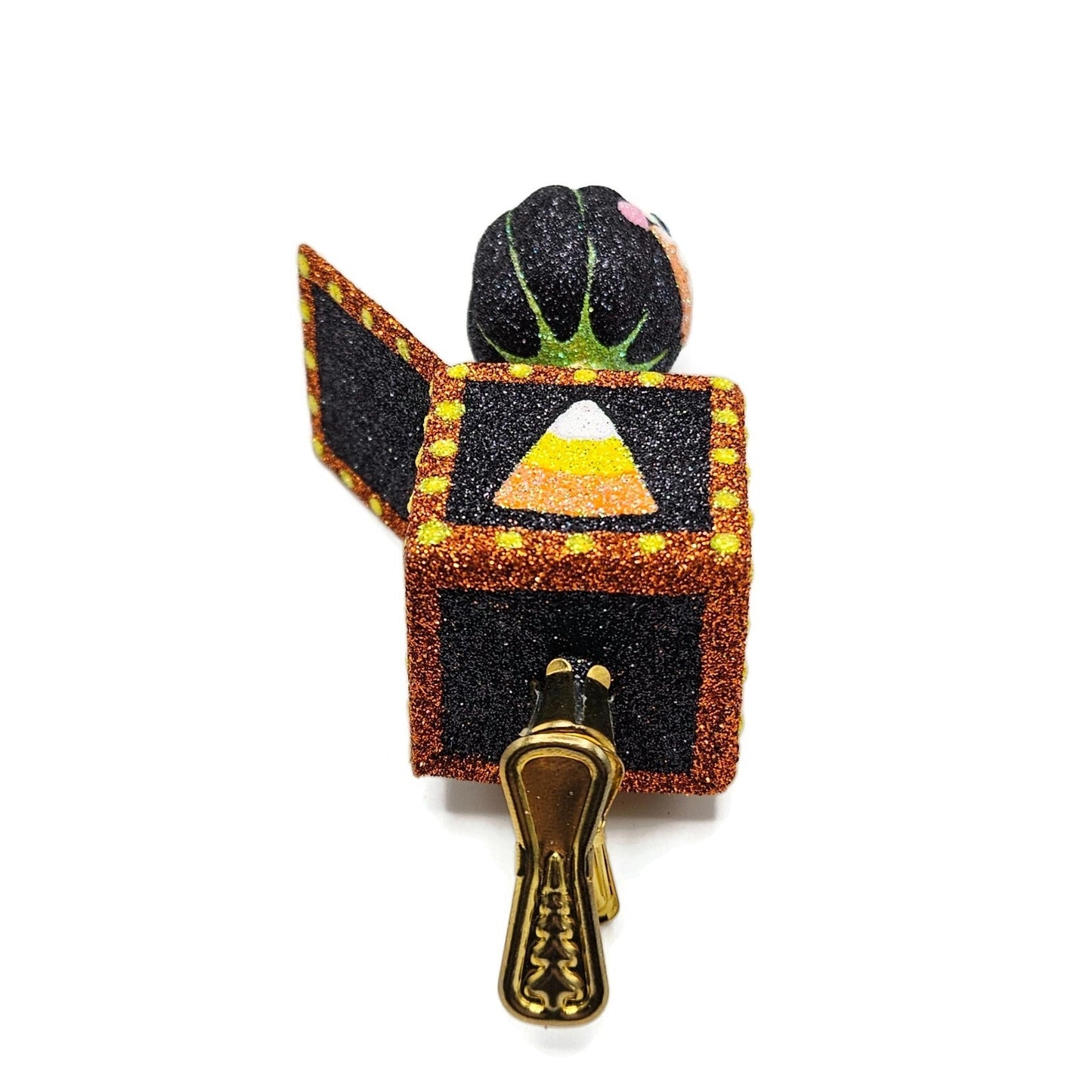 Patricia Breen Jolly Surprise Jack-o-Lantern Black Pumpkin Halloween Ornament