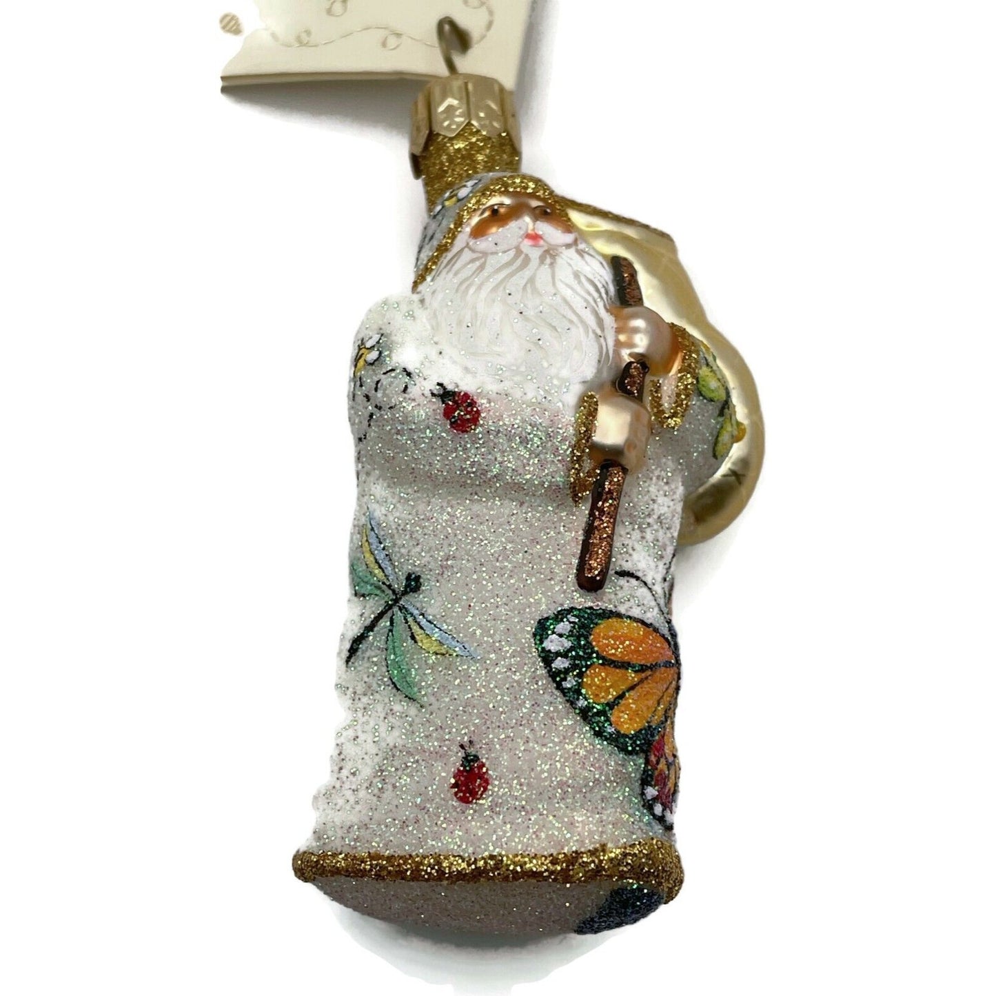Patricia Breen Miniature Santa for Vera Pearl Butterfly Spring Holiday Ornament