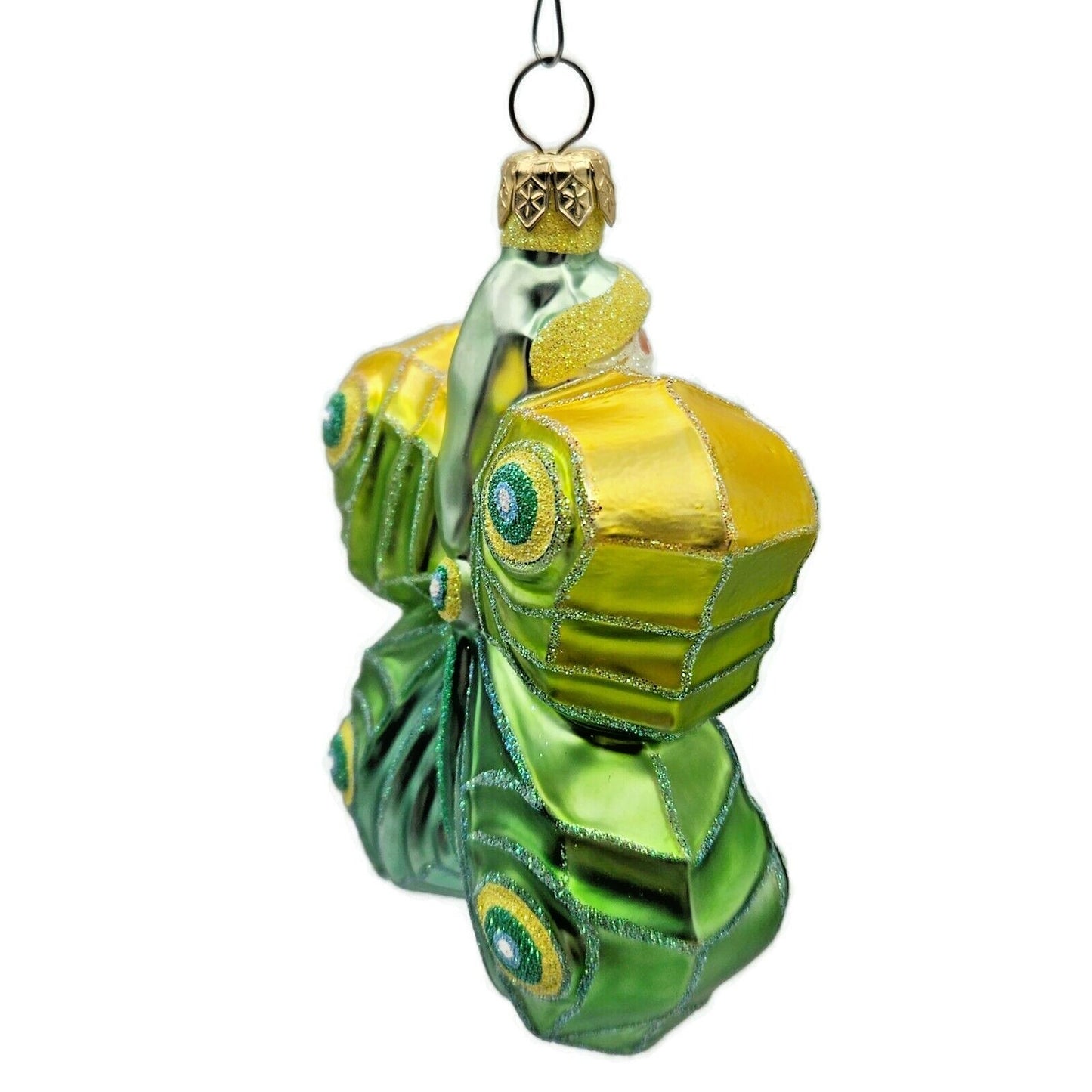 Patricia Breen Flutterby Santa Claus Yellow Green Spring Christmas Tree Ornament