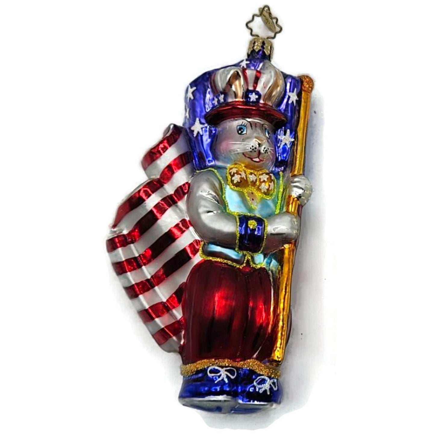 Christopher Radko Billy Doodle Dandy Patriotic Bunny Easter Ornament 02-SP-92