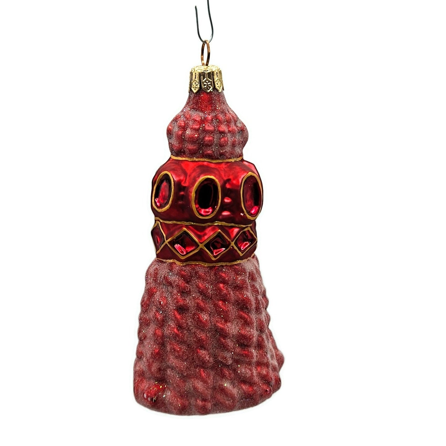 Christopher Radko Fancy Fringe Red Easter Spring Holiday Ornament 96-006-0