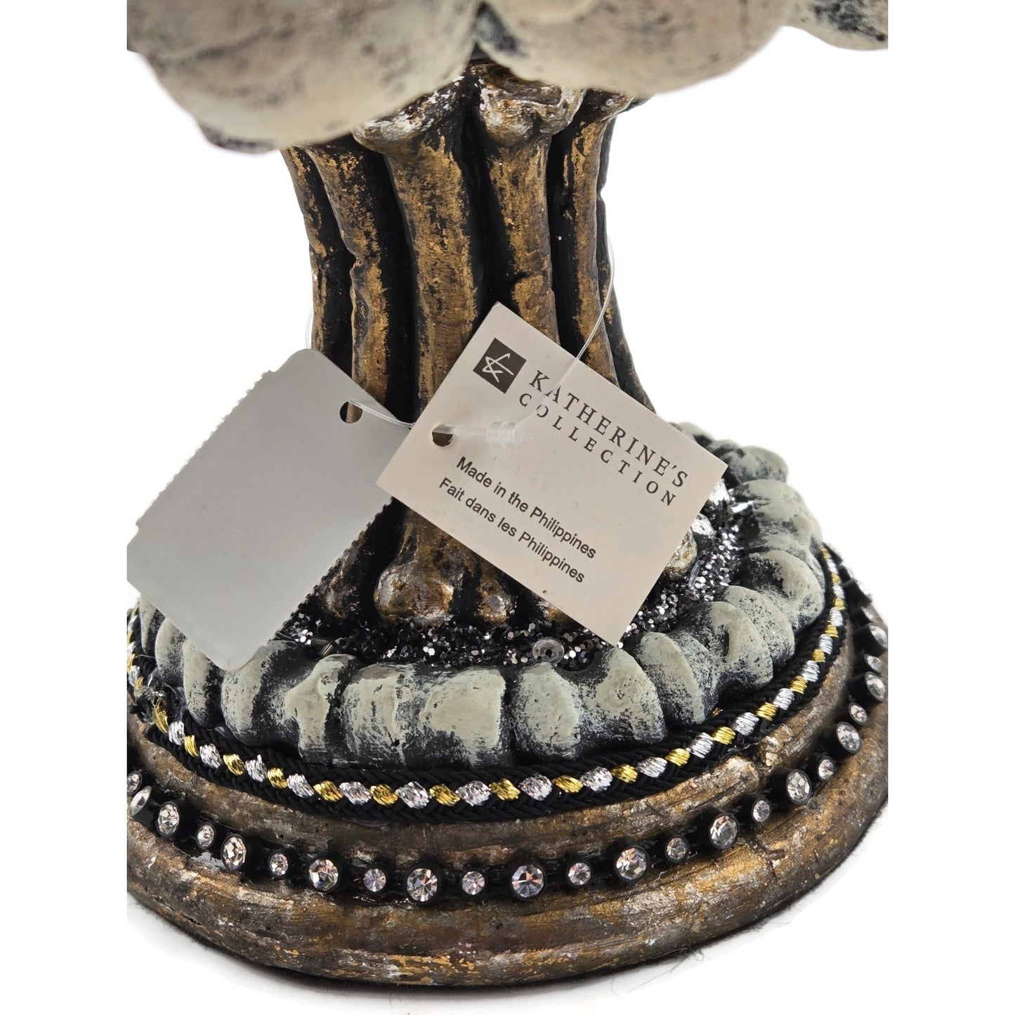 Katherine’s Collection Shakesfeare Skull Bowl Halloween Decor Gothic Centerpiece