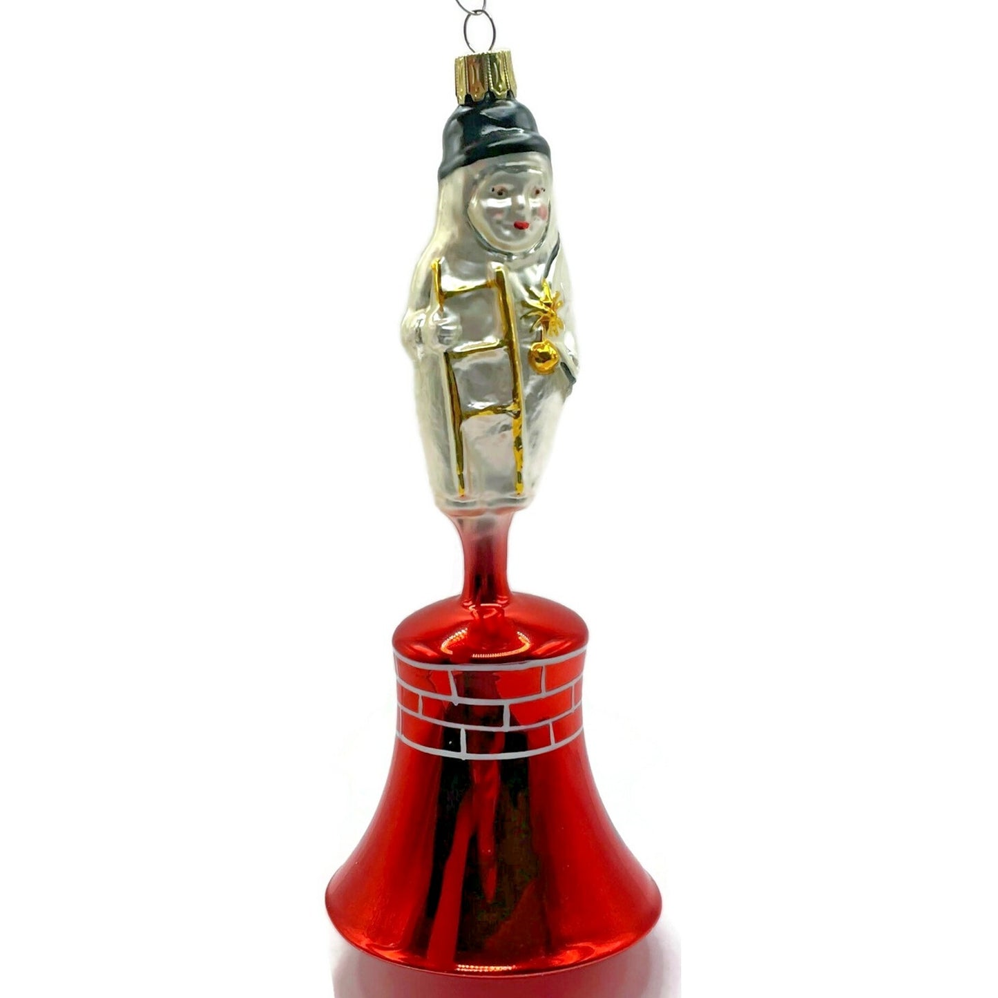 Christopher Radko Chimney Sweeps Red Bell Christmas Tree Ornament 92-179-0