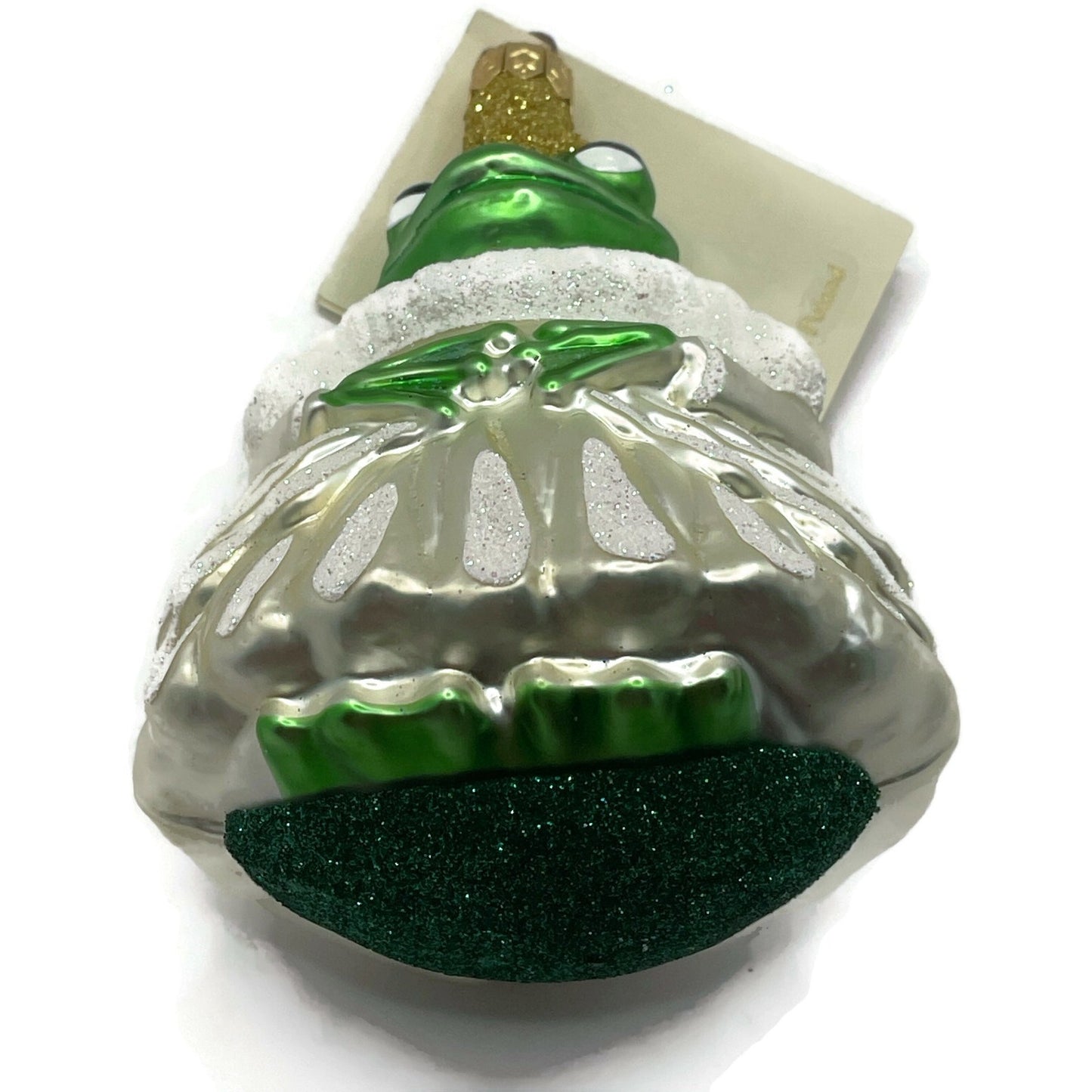 Patricia Breen Frog Queen White Glittered Gown Spring Christmas Tree Ornament