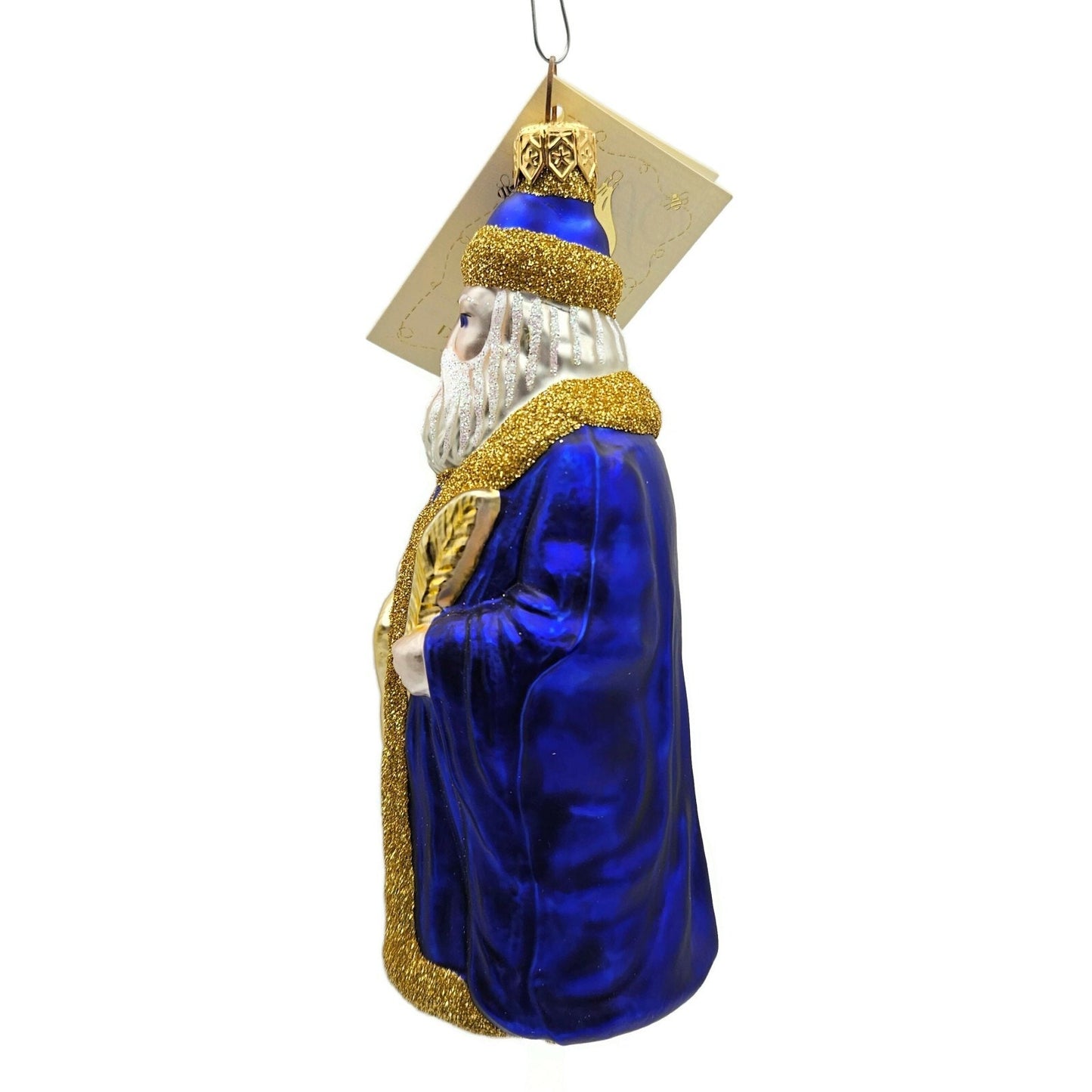 Patricia Breen Making His List Blue Two Names Santa Claus Christmas Ornament