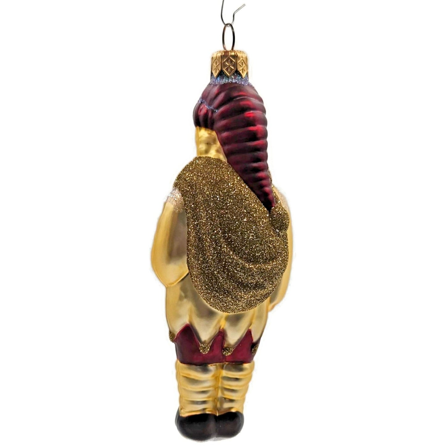 Patricia Breen Jack Frost Bordeaux Gold Glittered Bag Christmas Tree Ornament