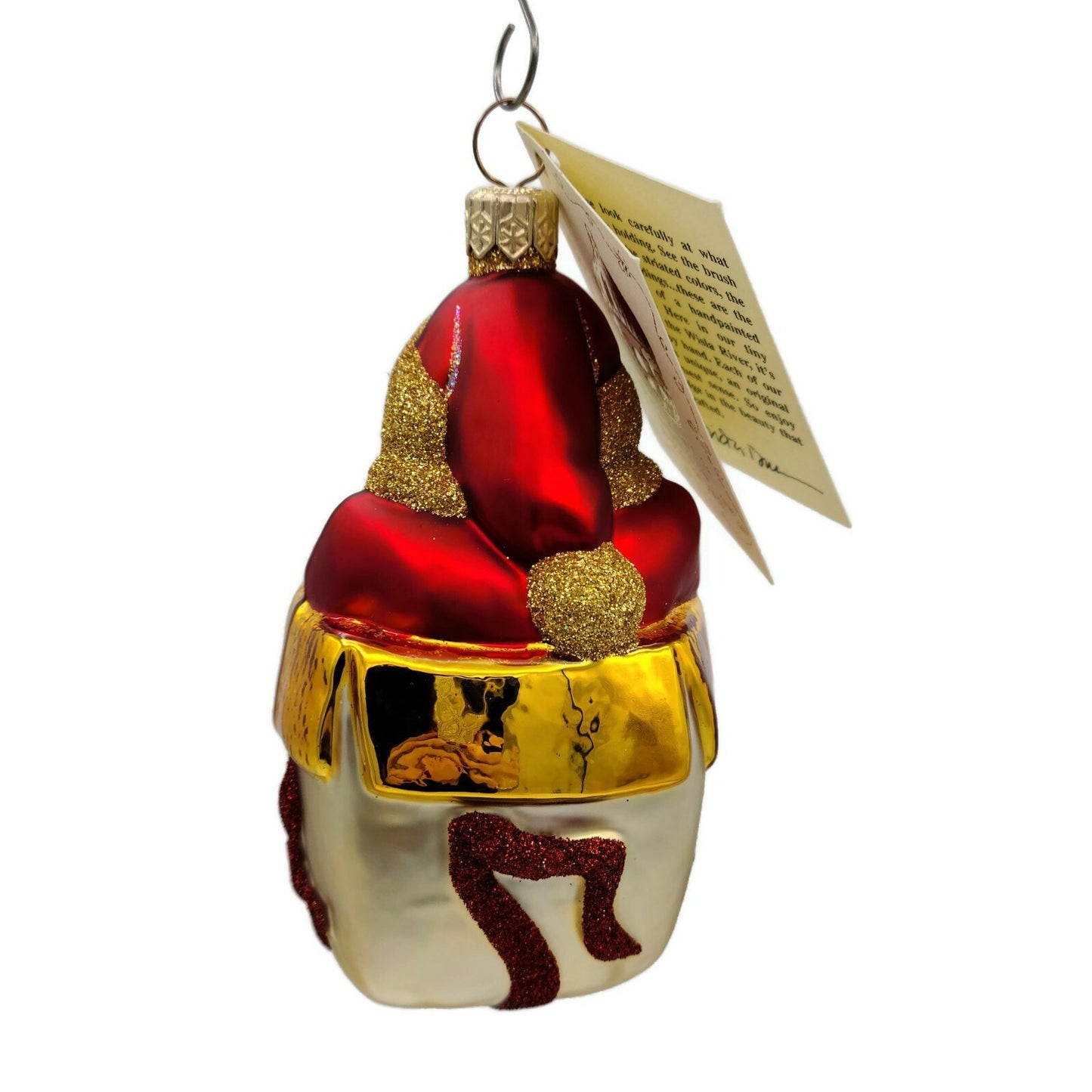 Patricia Breen Mmmonster Present Red Gold Ornament Halloween Monster 9920