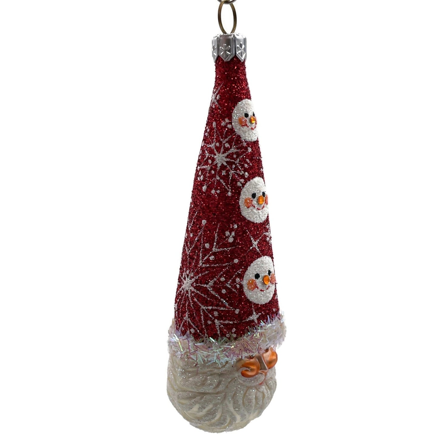 Patricia Breen Winter Sage Snow Faces Santa Claus Snowflakes Christmas Ornament