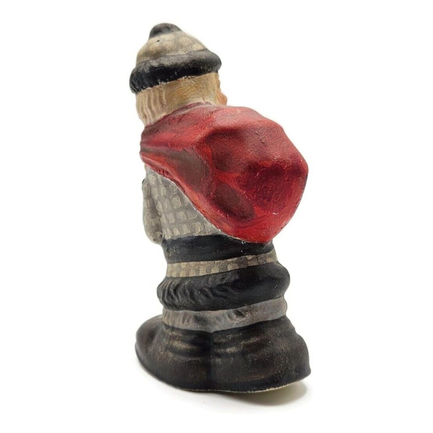Vaillancourt Grey Father Christmas Rocker Chalkware Folk Art Holiday Figurine