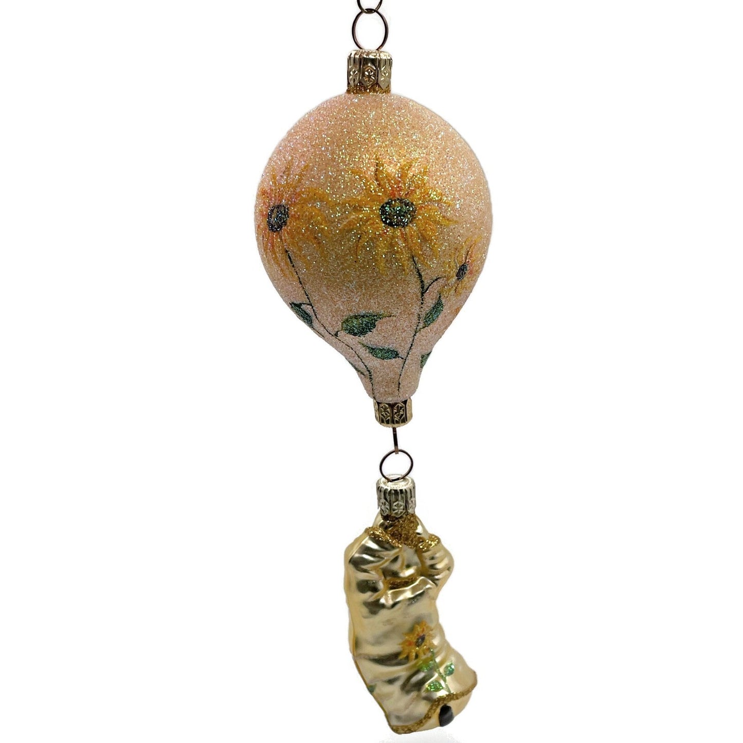 Patricia Breen Into the Blue Santa Claus Sunflowers Spring Christmas Ornament