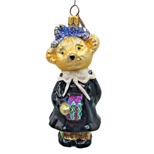 Christopher Radko Petite Portrait in Black White Muffy Holiday Ornament 00NAB06