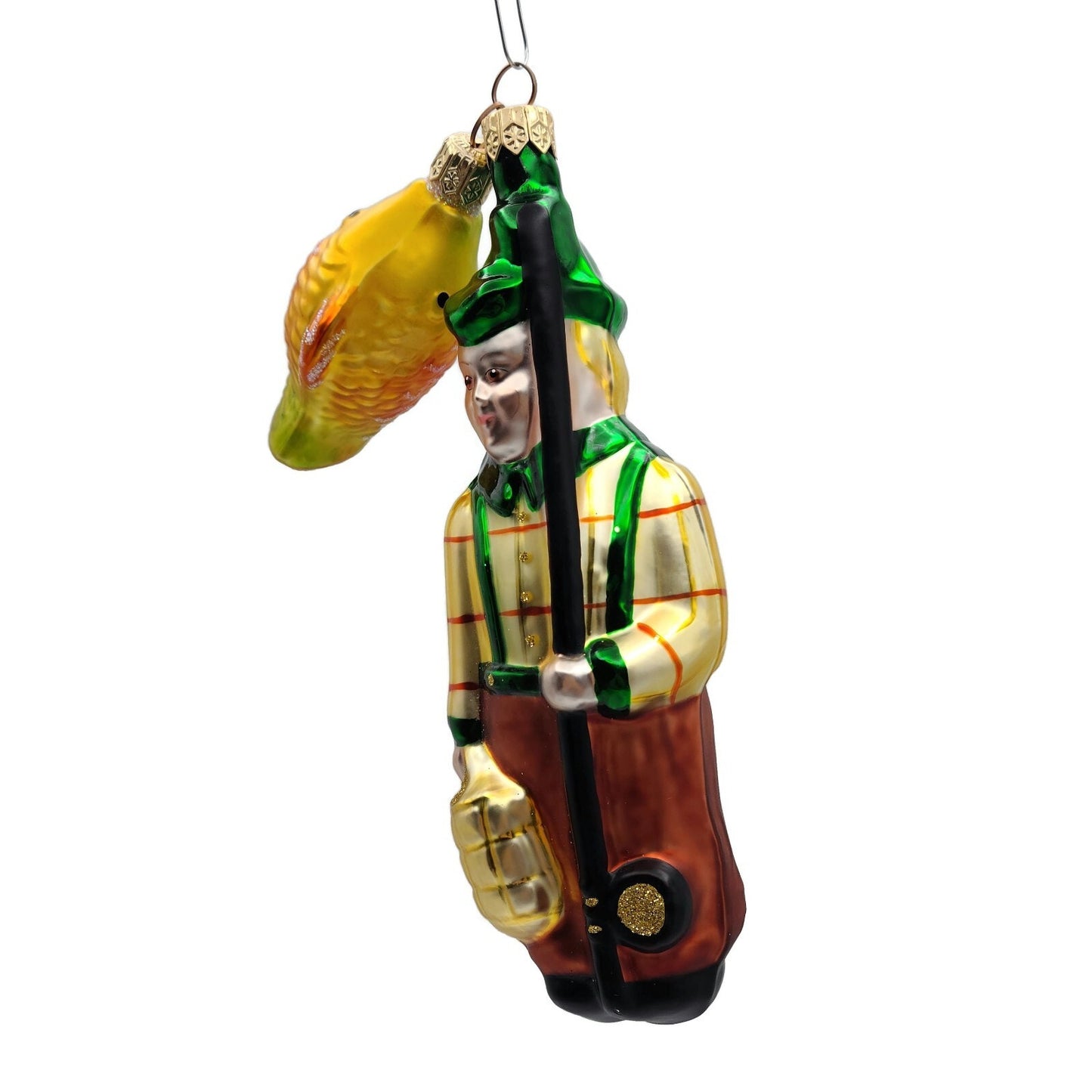 Patricia Breen Fisherboy and Fish Autumnal Fall Fishing Christmas Tree Ornament