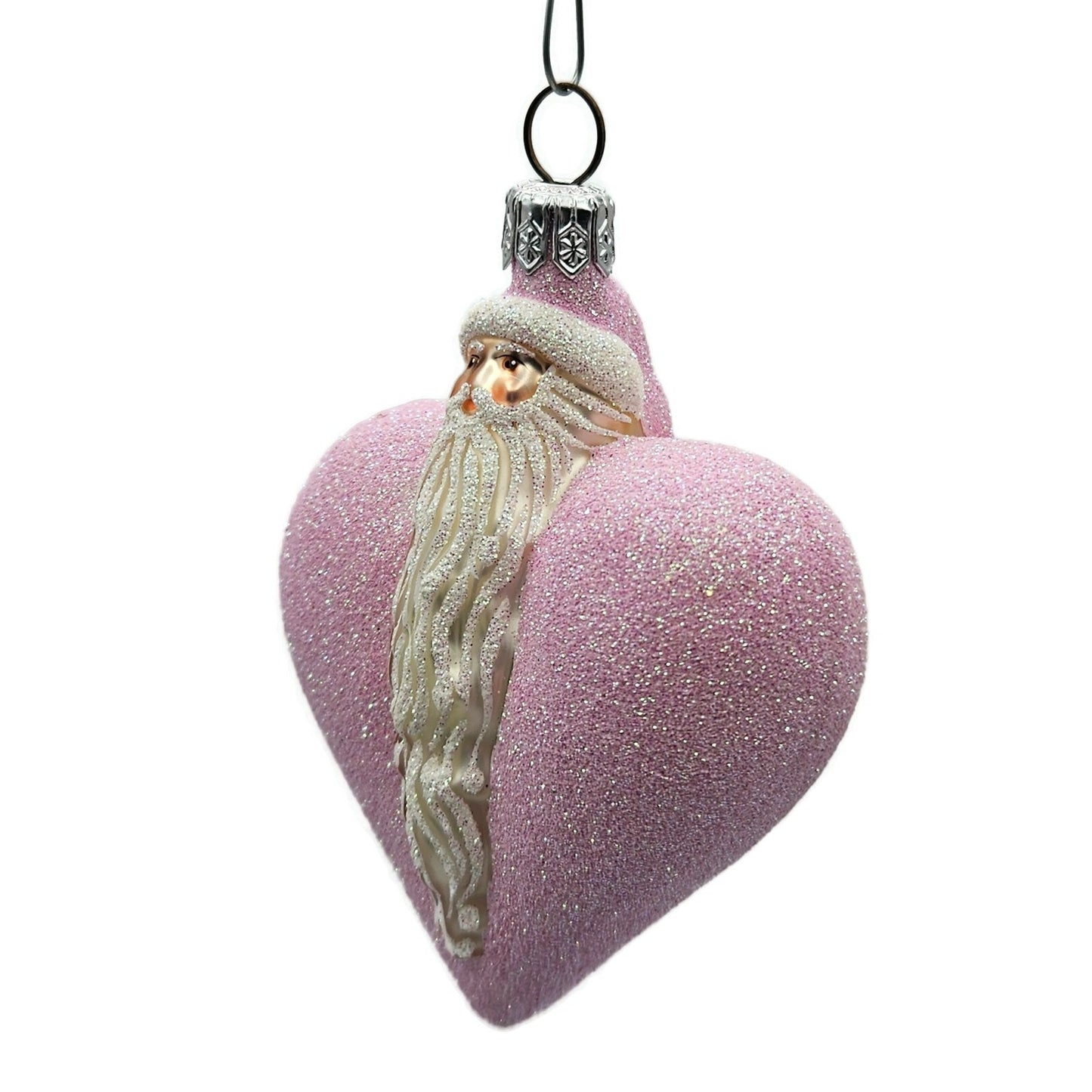 Patricia Breen Santa du Coeur Pink Heart Valentines Christmas Tree Ornament