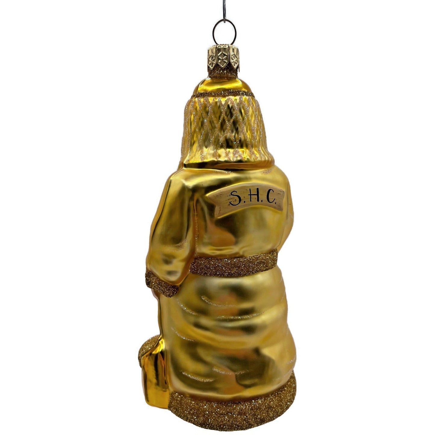Patricia Breen Beeskeeping Santa Yellow Gold Spring Christmas Tree Ornament