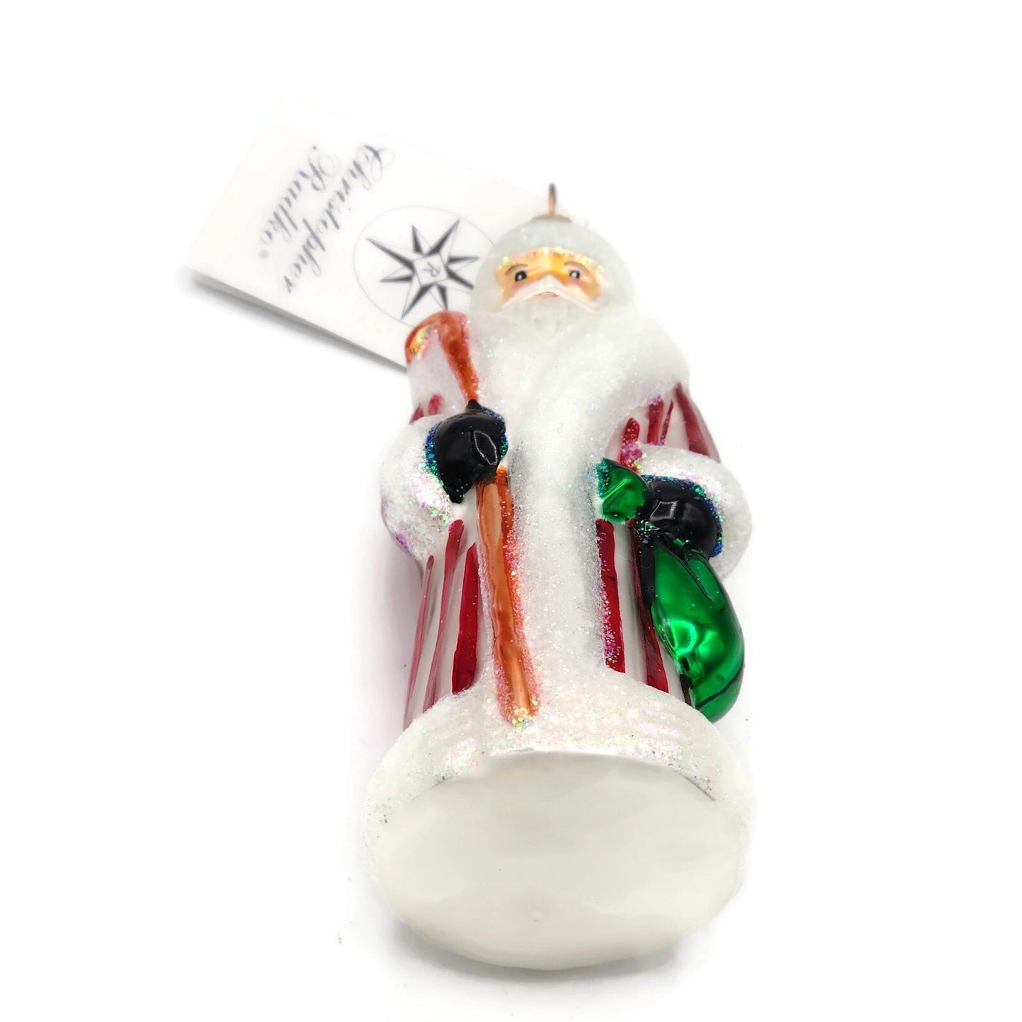 Christopher Radko Mini Russian Striped Santa Claus Christmas Ornament 98-170-0
