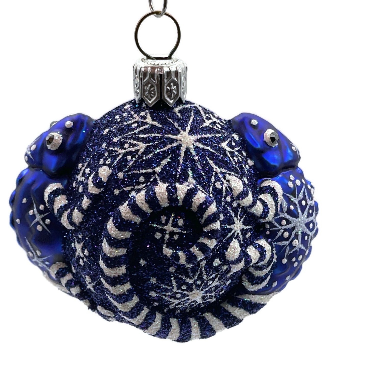 Patricia Breen For James Twice Snowflakes Cobalt Chameleon Christmas Ornament
