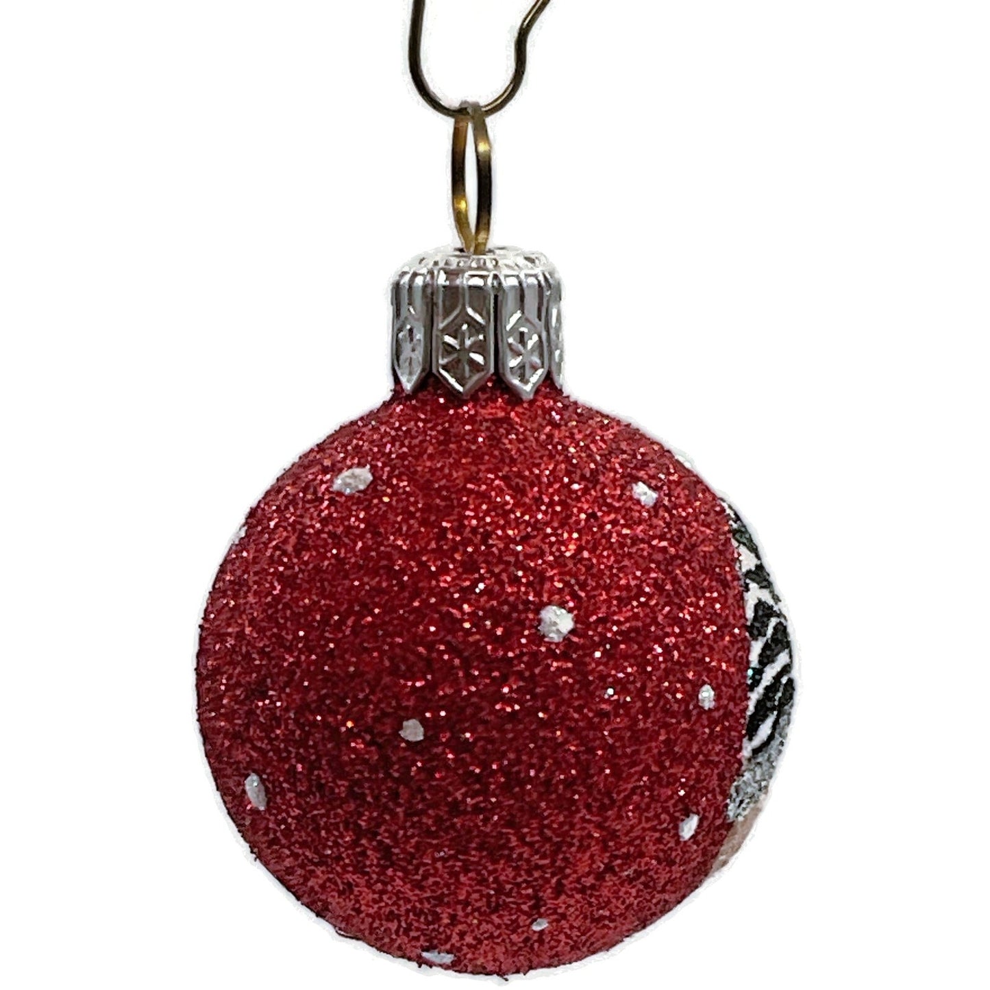 Patricia Breen Studio Gift Ball Santa Claus Zebra Hat Christmas Tree Ornament