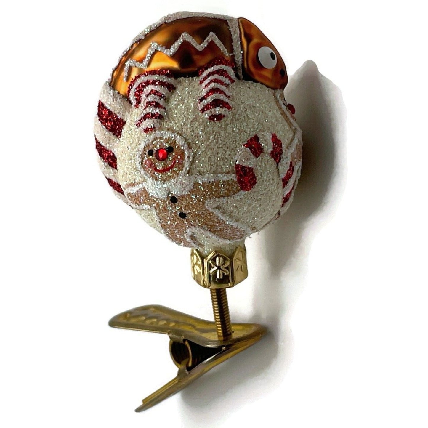 Patricia Breen Ultra Miniature Chameleon Gingerbread Clip On Christmas Ornament