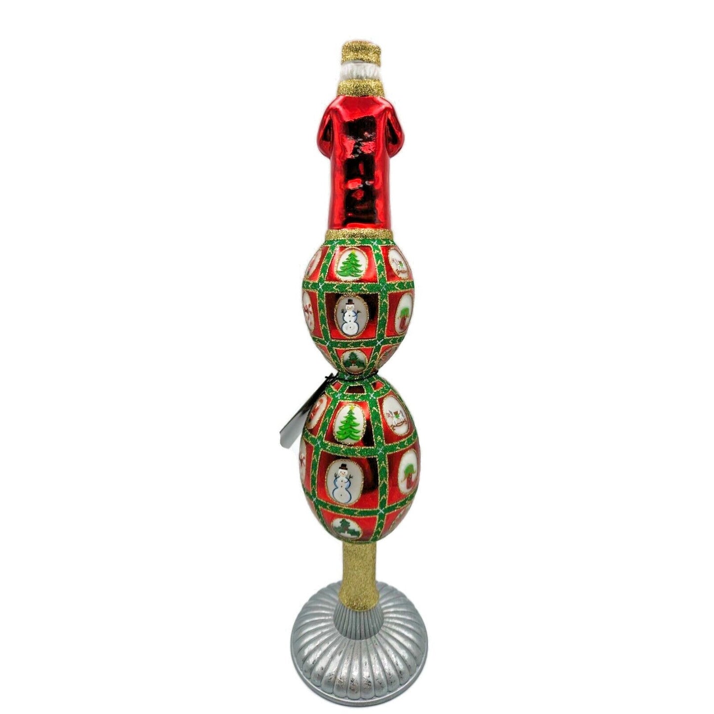 David Strand Faberge Santa Finial Noel Kurt Adler Christmas Tree Topper DS1189