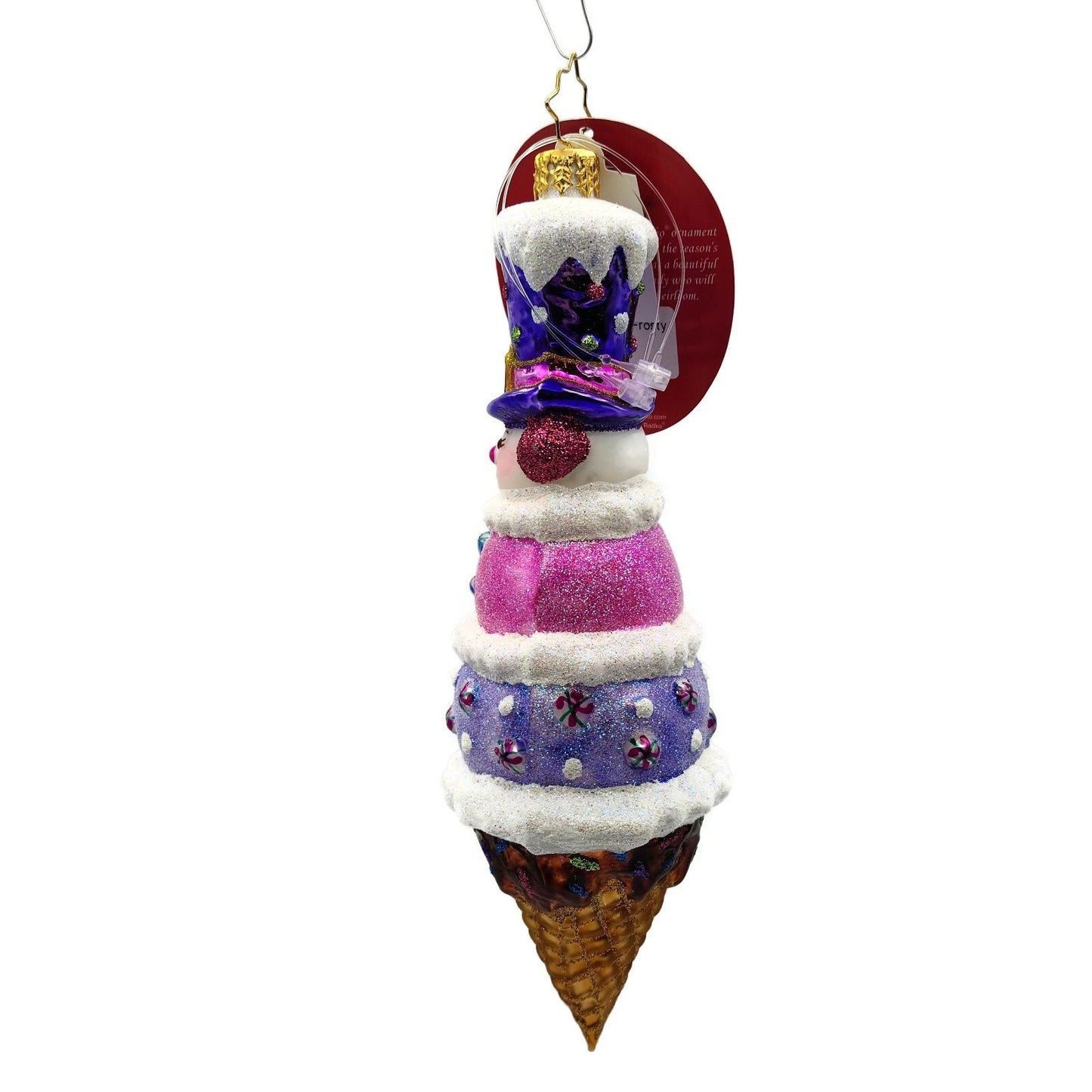 Christopher Radko A Cold and Frosty Treat Cone 1020728 Christmas Tree Ornament
