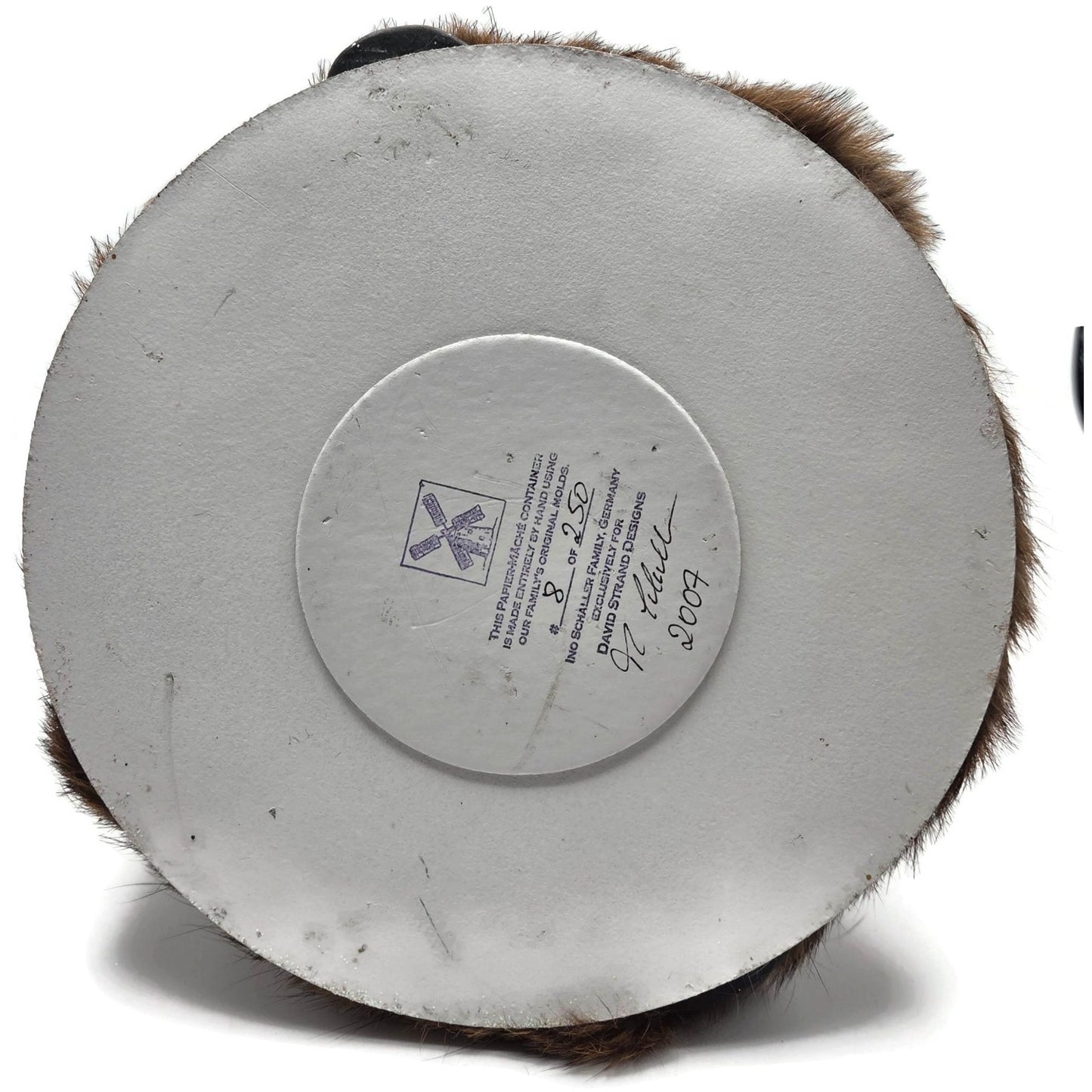 Ino Schaller Santa Claus Red Coat Paper Mache Candy Container Limited Edition