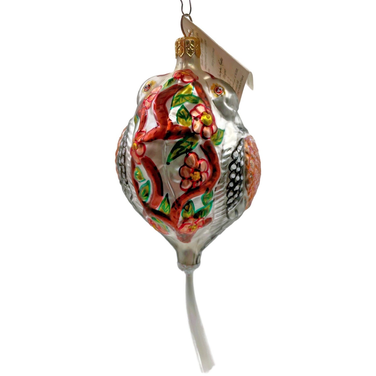 Christopher Radko Two Turtle Doves 12 Days Of Christmas Tree Ornament 9893