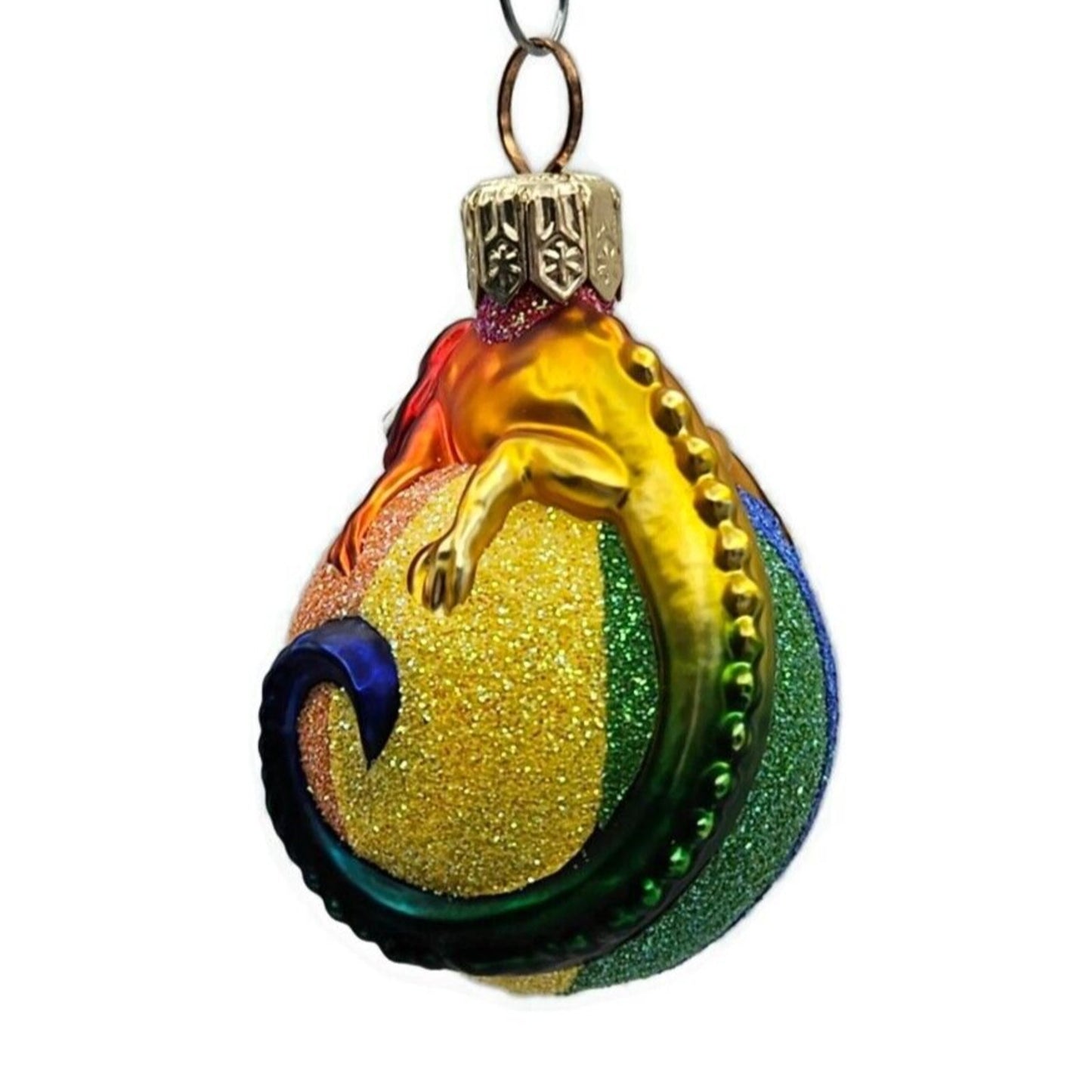 Patricia Breen Miniature Chameleon Rainbow Beach Ball Christmas Tree Ornament