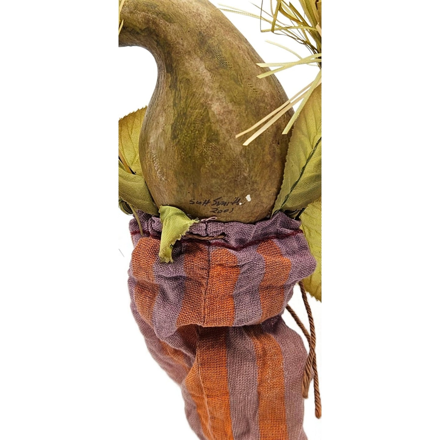 Rucus Studio Gourdy 2001 Scott Smith Halloween Folk Art Gourd Figure 9” Retired