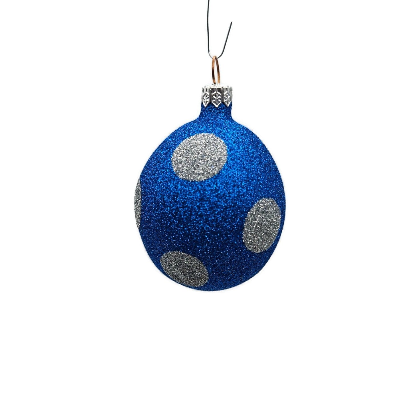 Patricia Breen Eggs Set of 3 Purple Blue Silver Easter Christmas Tree Ornament