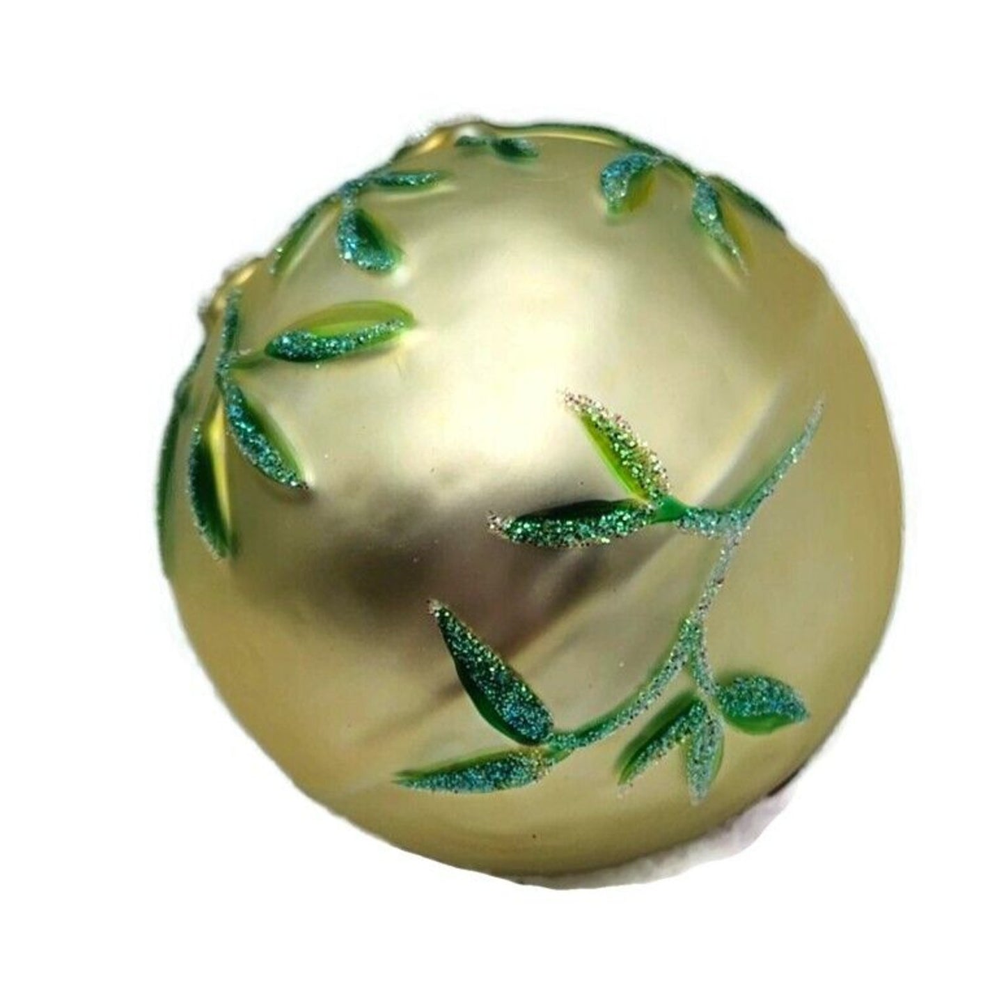 Patricia Breen Mistletoe Egg Gold Matte Heart Christmas Holiday Tree Ornament