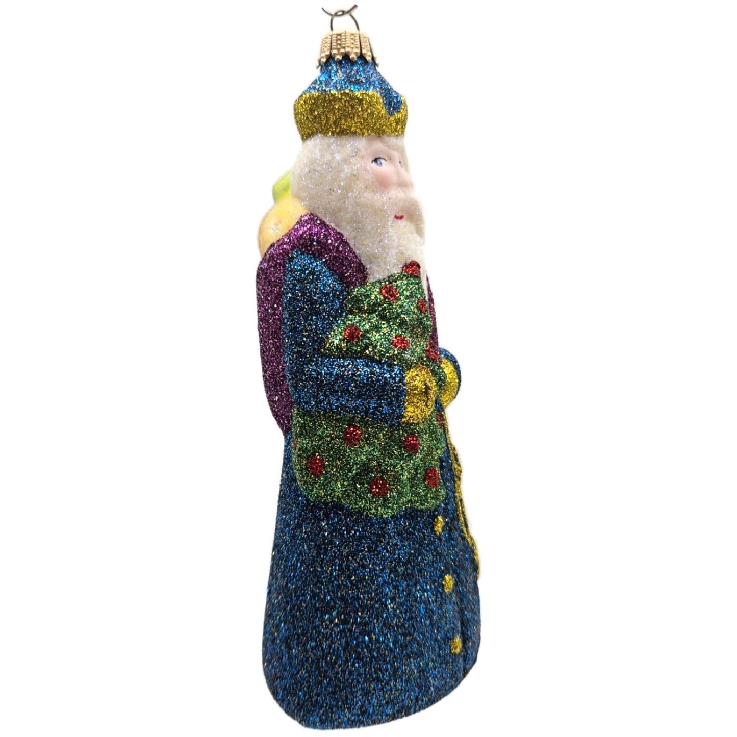Larry Fraga Mr. Fabulous Santa Tree Stars Glitter Series Christmas Tree Ornament