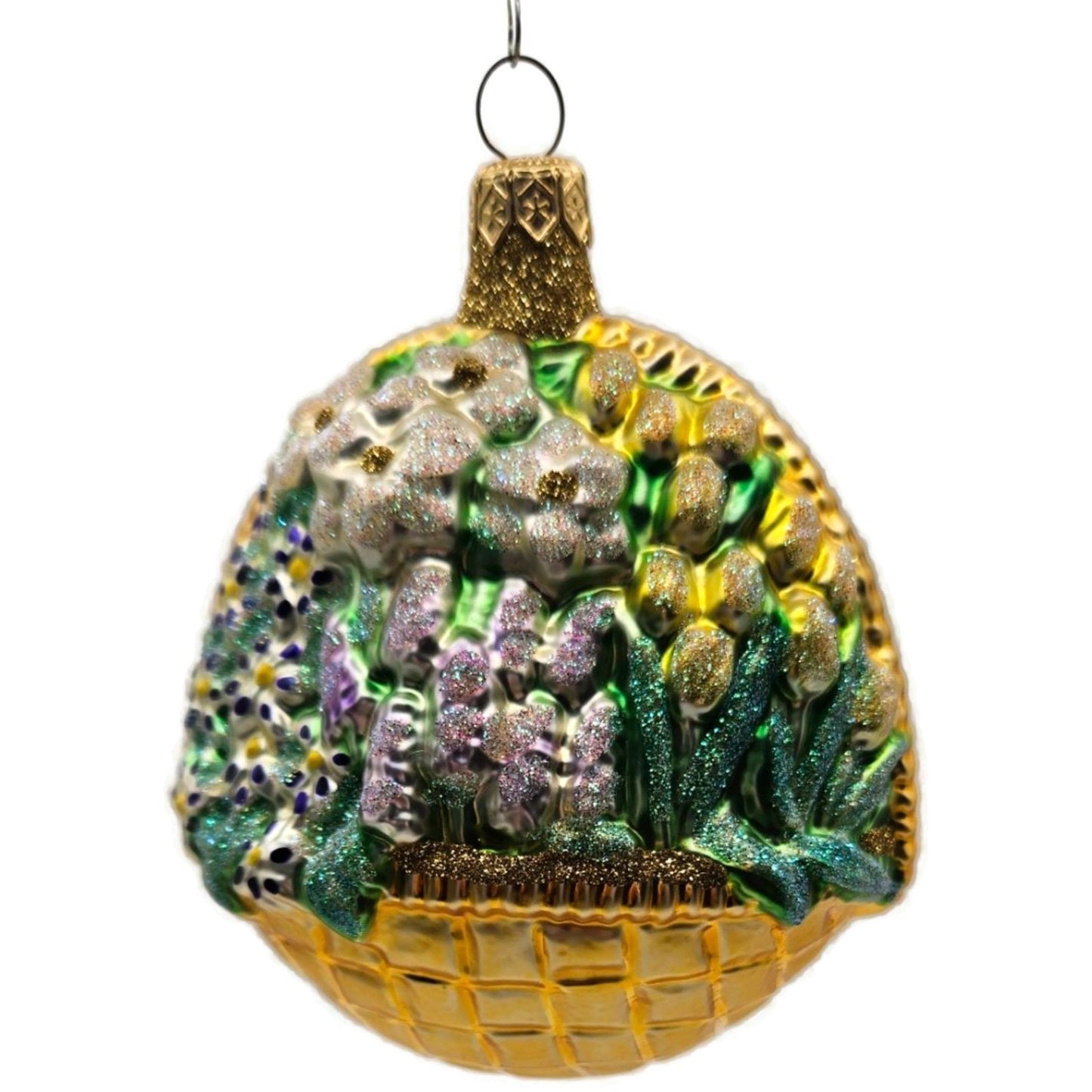 Patricia Breen Flowers For My Love Gold Tulips Spring Christmas Ornament Basket