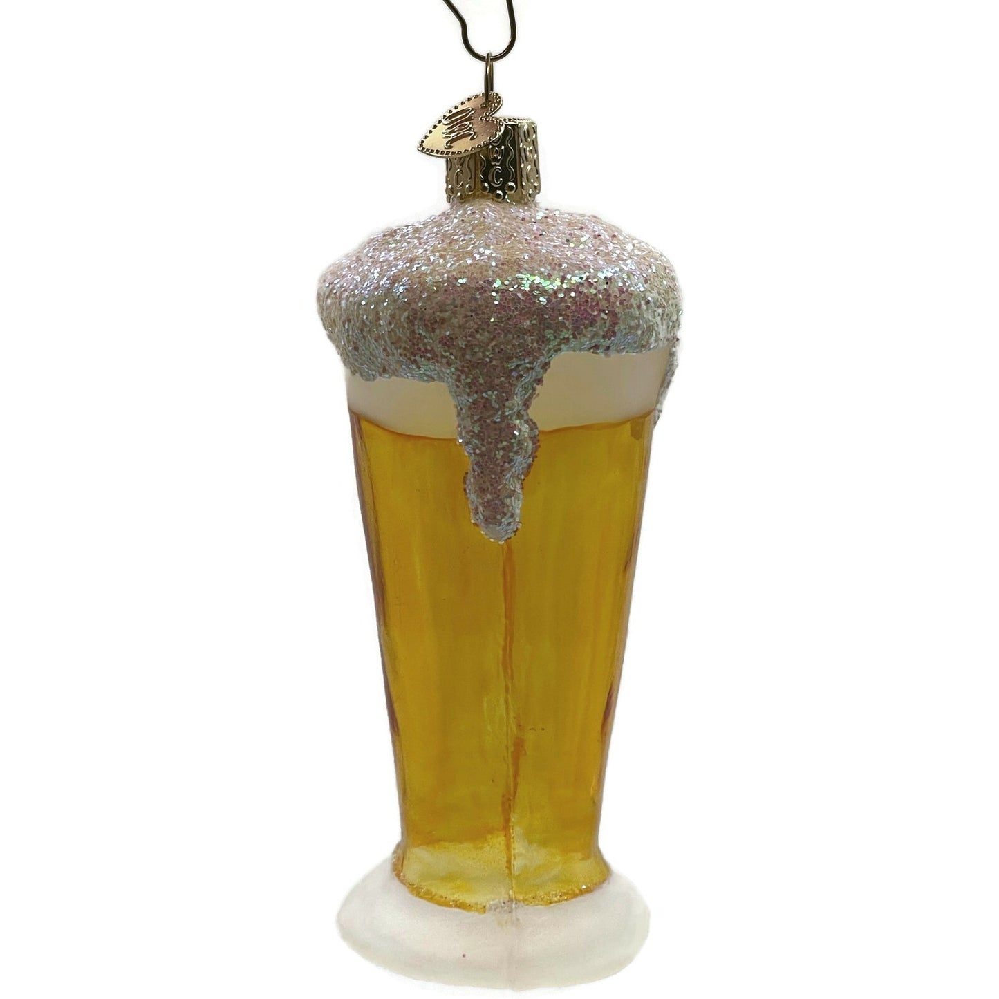 OWC Draft Glass Of Beer Ornament With Foam Old World Christmas Tree Decor