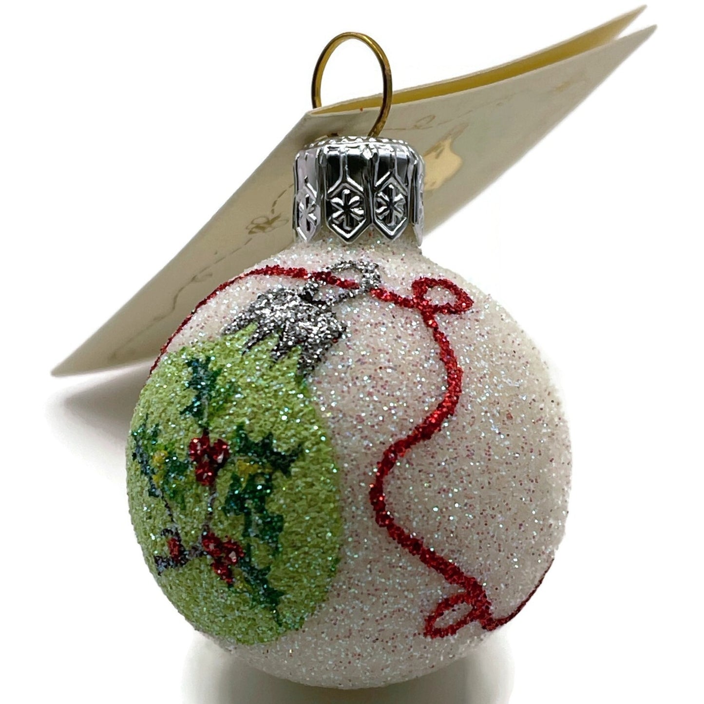 Patricia Breen Studio Gift Ball Holly Berry Pearl Christmas Tree Ornament