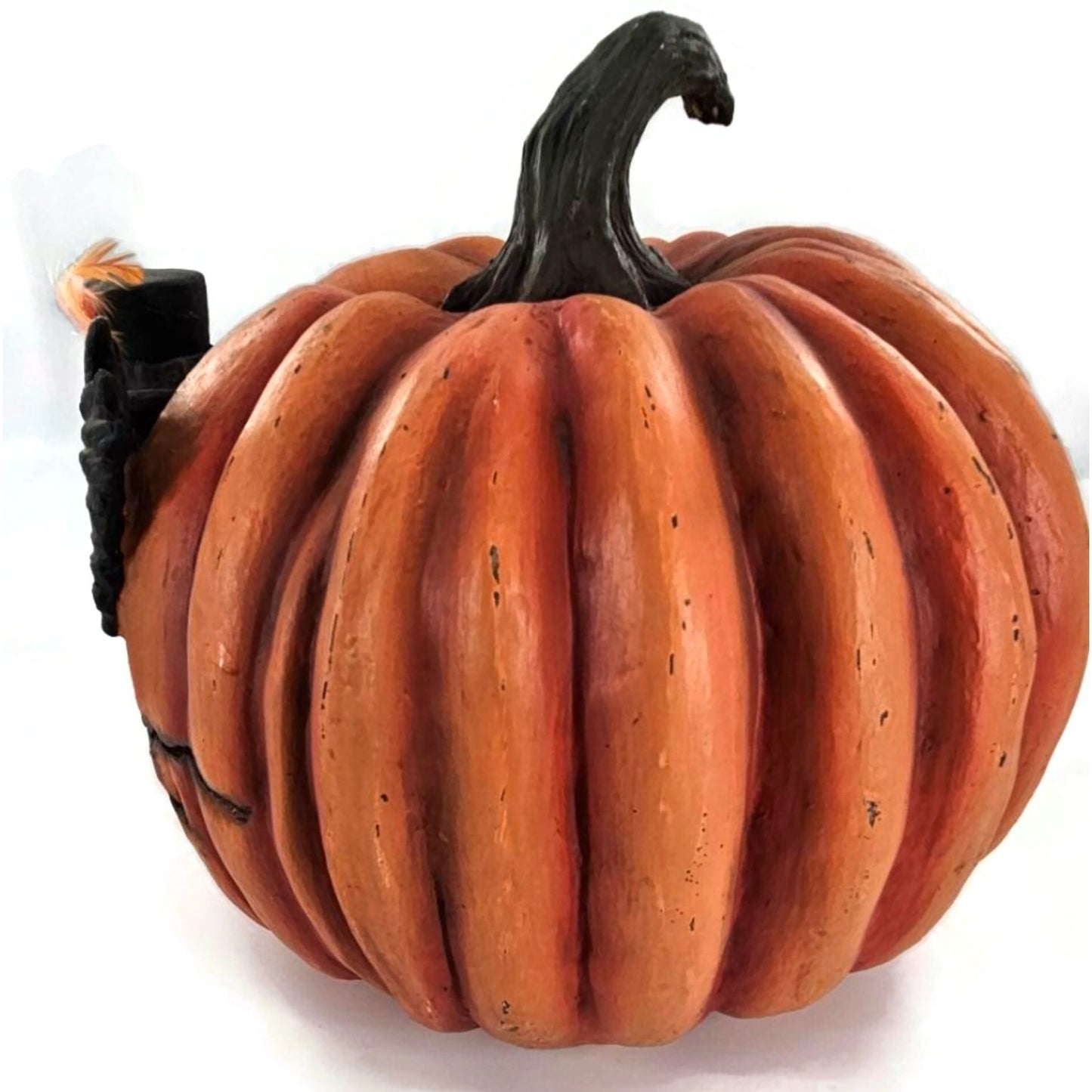 Bethany Lowe Cawing Pumpkin Halloween Raven Crow Top Hat Mouse Paper Mache Decor