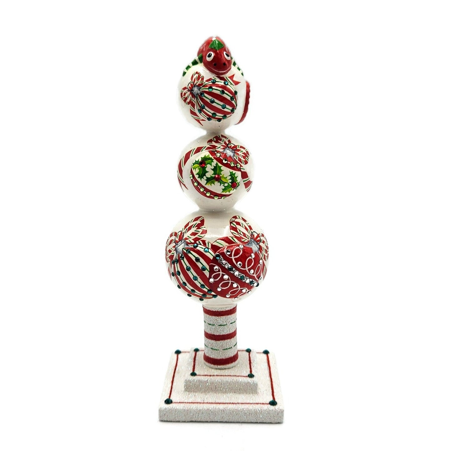 Patricia Breen Miniature Chameleon Finial Ornaments Red Christmas Tree Topper