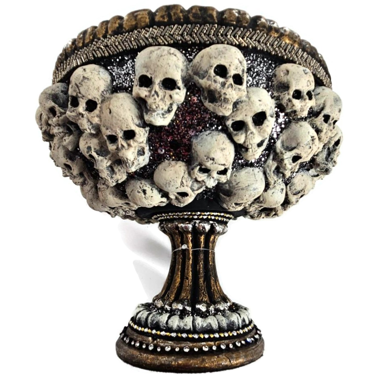 Katherine’s Collection Shakesfeare Skull Bowl Halloween Decor Gothic Centerpiece