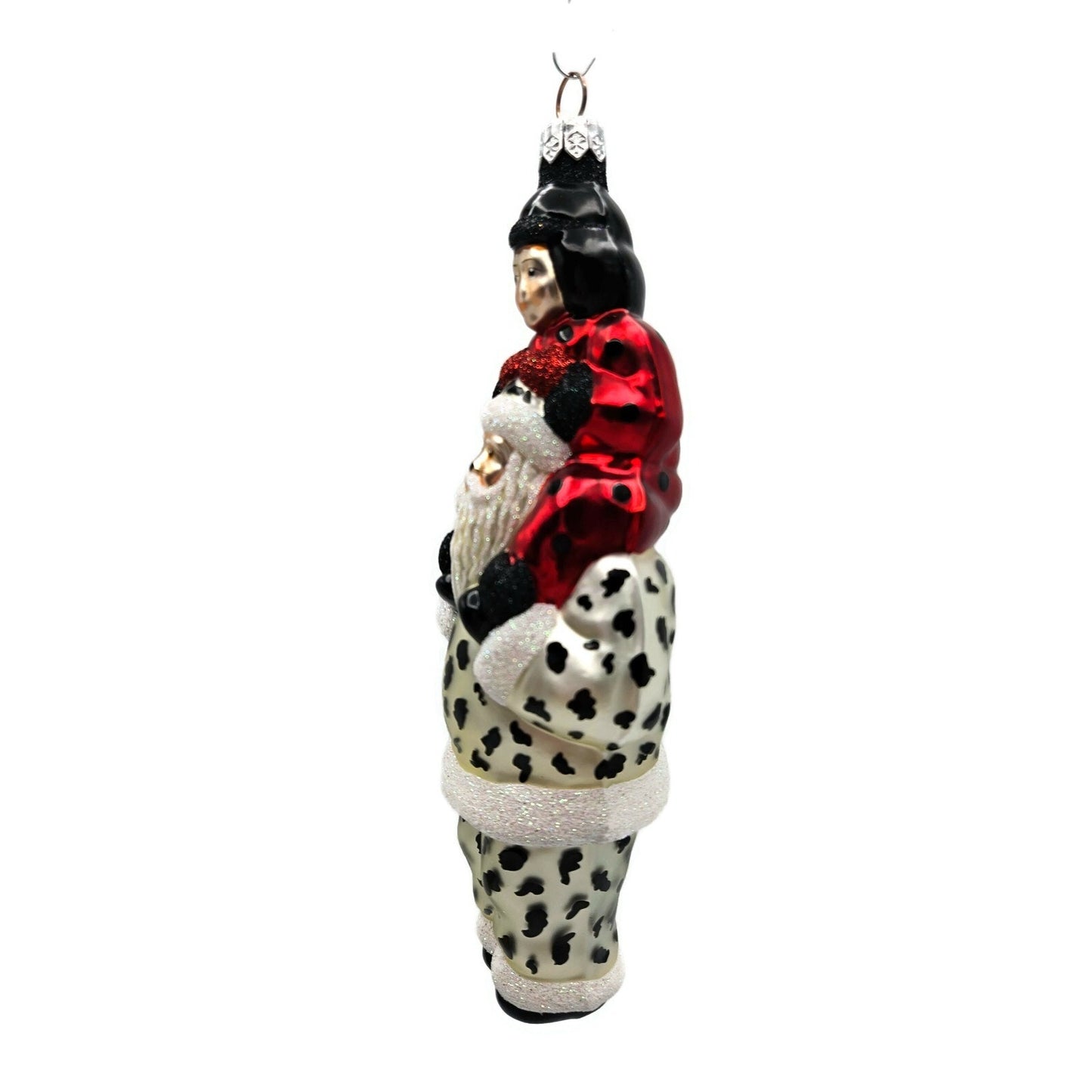 Patricia Breen Carry Me Santa Dalmatian and Ladybug Halloween Christmas Ornament