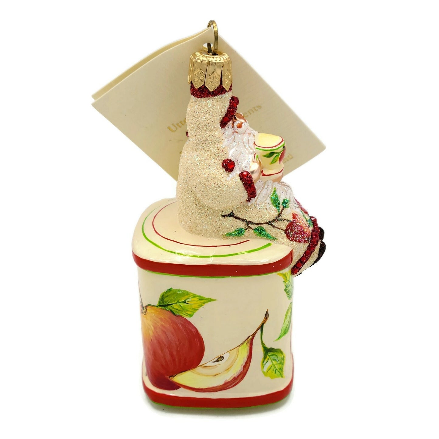 Patricia Breen Tea Time Santa Apples Spring Party Free Standing Holiday Ornament
