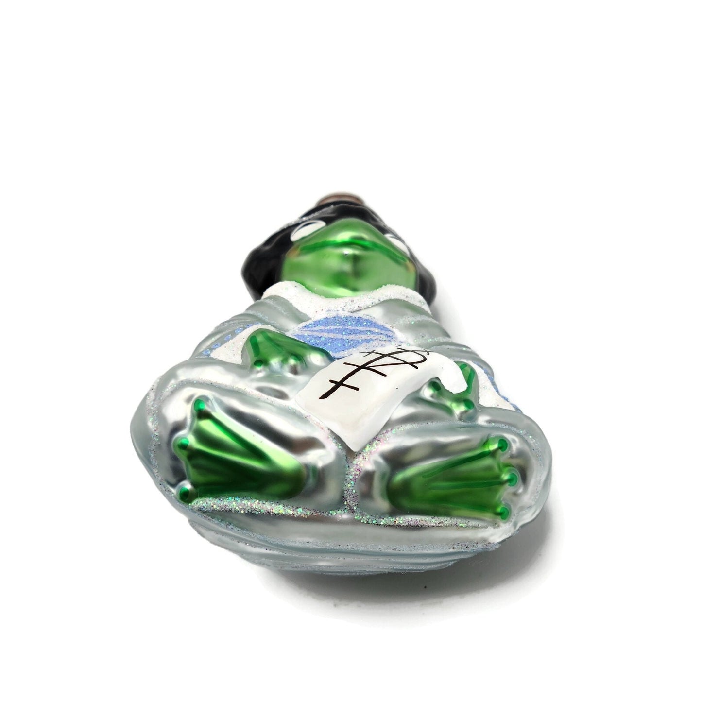 Patricia Breen Geisha Frog Japanese Print Pearl White Christmas Tree Ornament