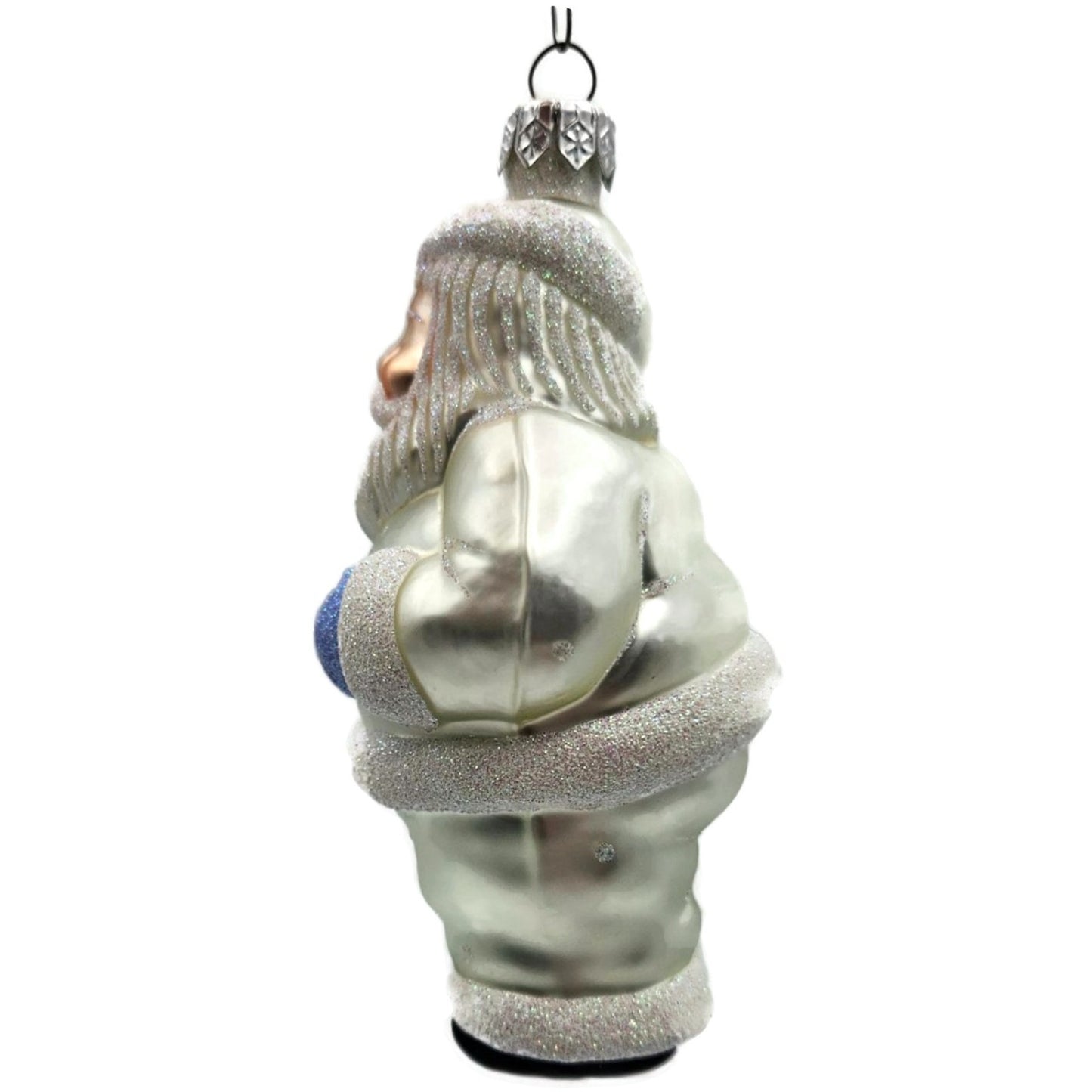 Patricia Breen Ho Ho Ho Santa Claus Pearl Glittered Dots Christmas Tree Ornament