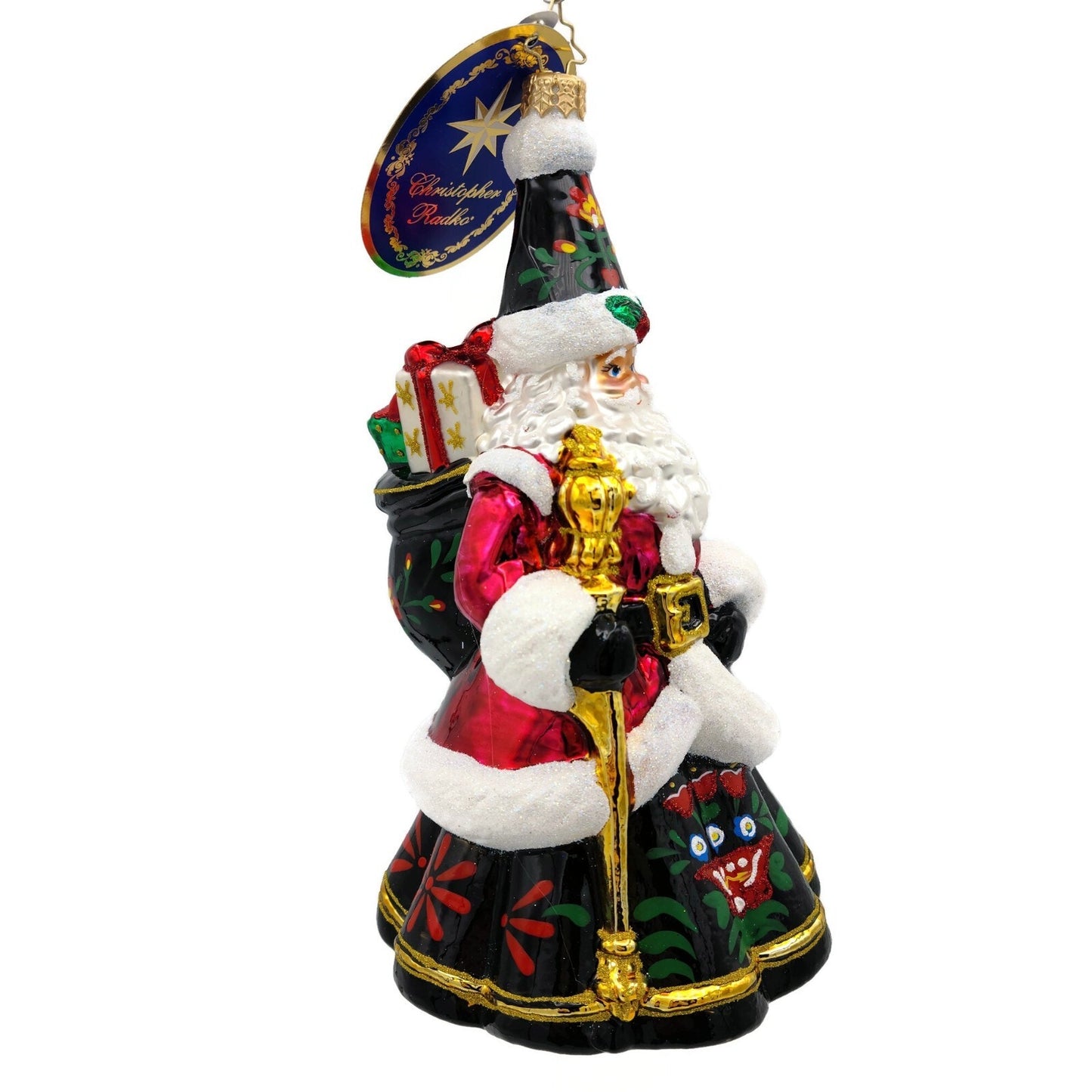 Christopher Radko Festive Folk Santa Claus Christmas Holiday Ornament 1020967