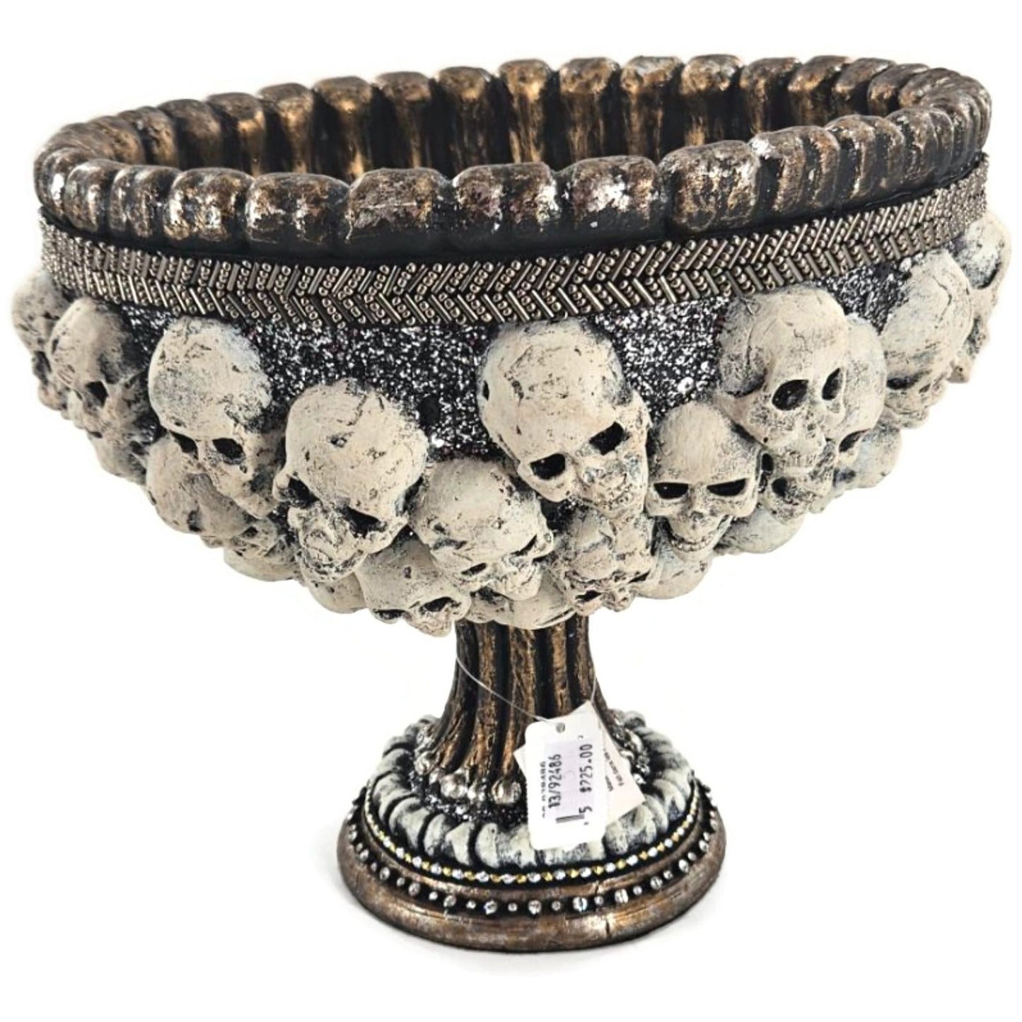 Katherine’s Collection Shakesfeare Skull Bowl Halloween Decor Gothic Centerpiece