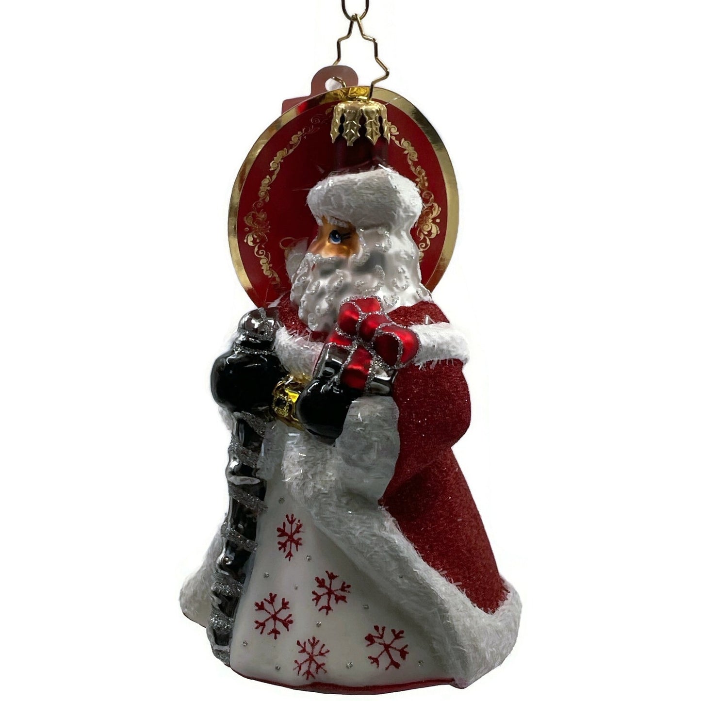 Christopher Radko Santas Flurry of Joy Snowflakes Christmas Decor Ornament