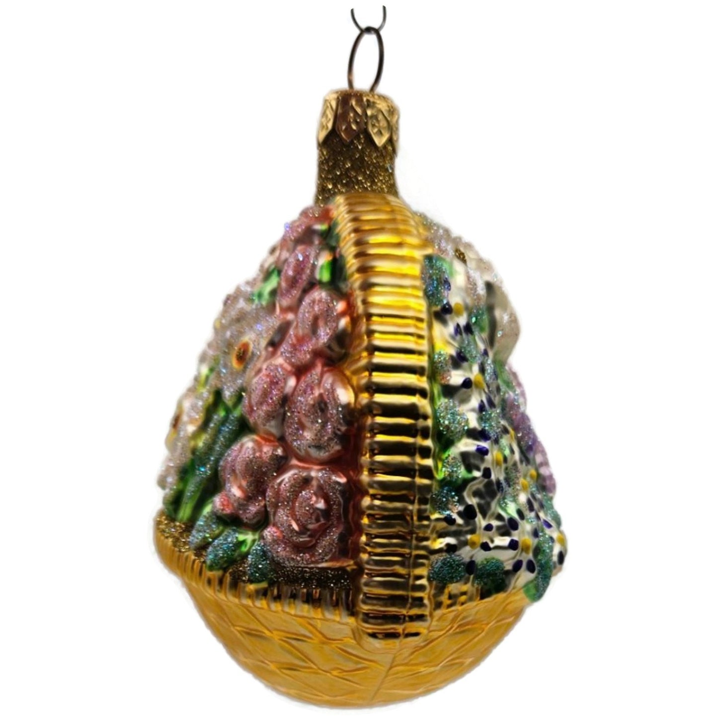 Patricia Breen Flowers For My Love Gold Tulips Spring Christmas Ornament Basket