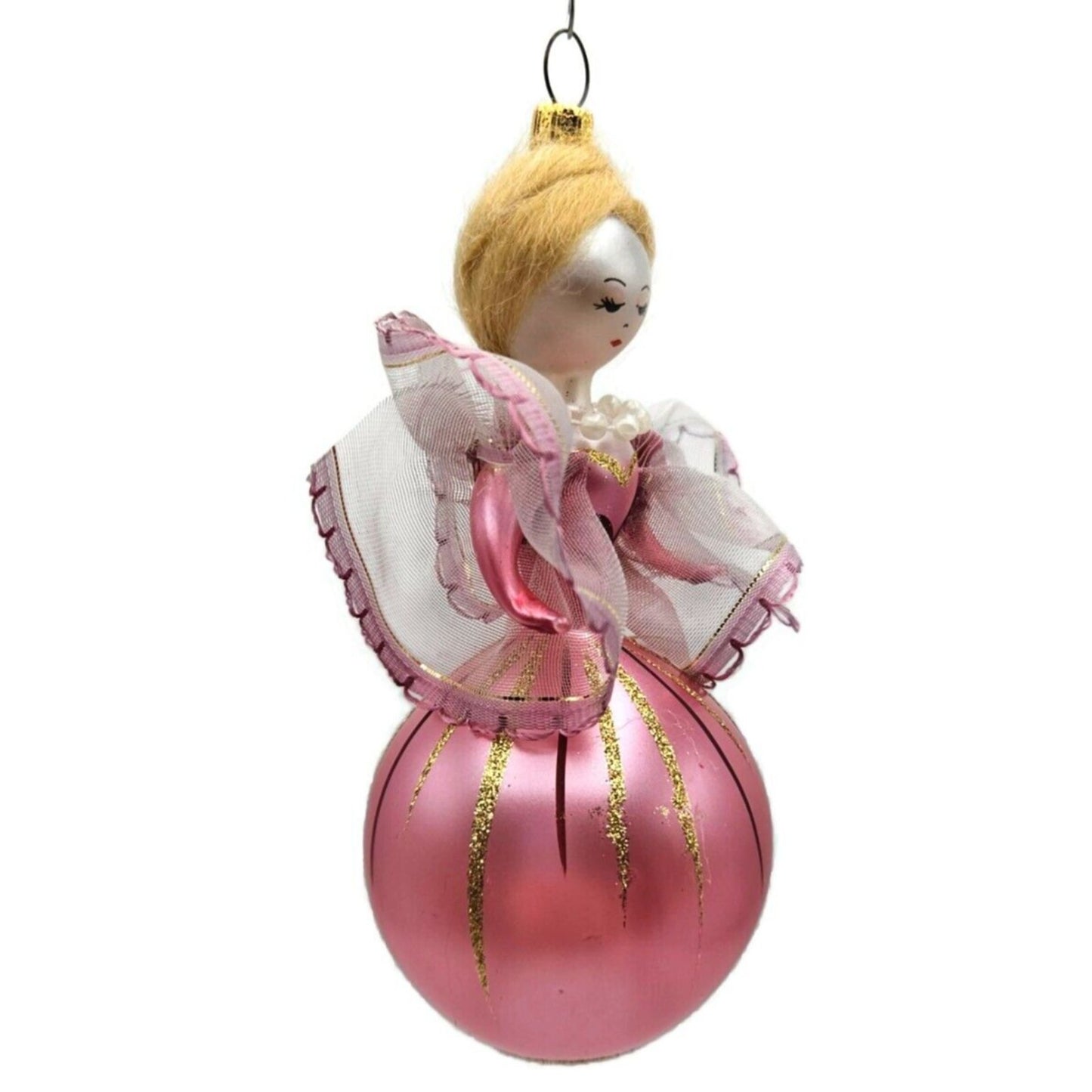 Soffieria De Carlini Lady Fancy Pink Dress Italian Christmas Tree Ornament