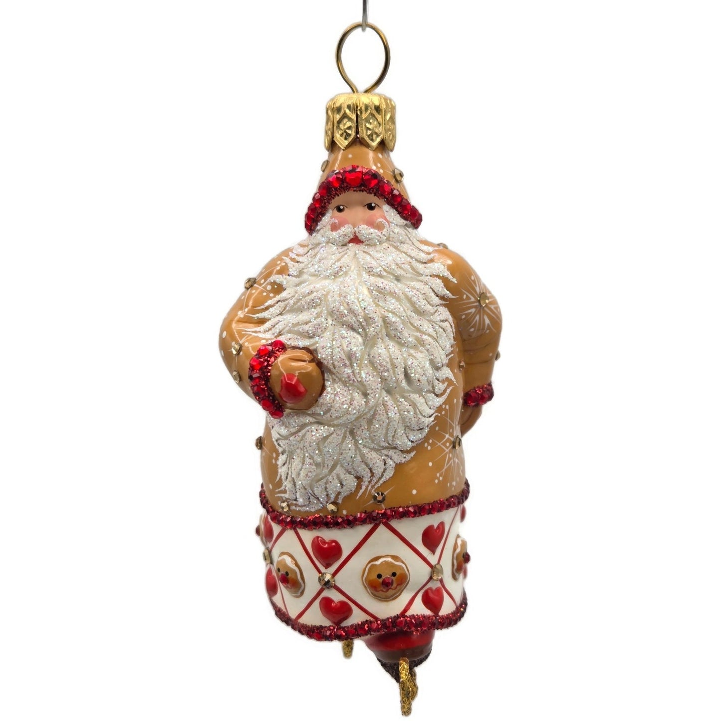 Patricia Breen Anniversary at the Zoo Santa Claus Gingerbread Christmas Ornament