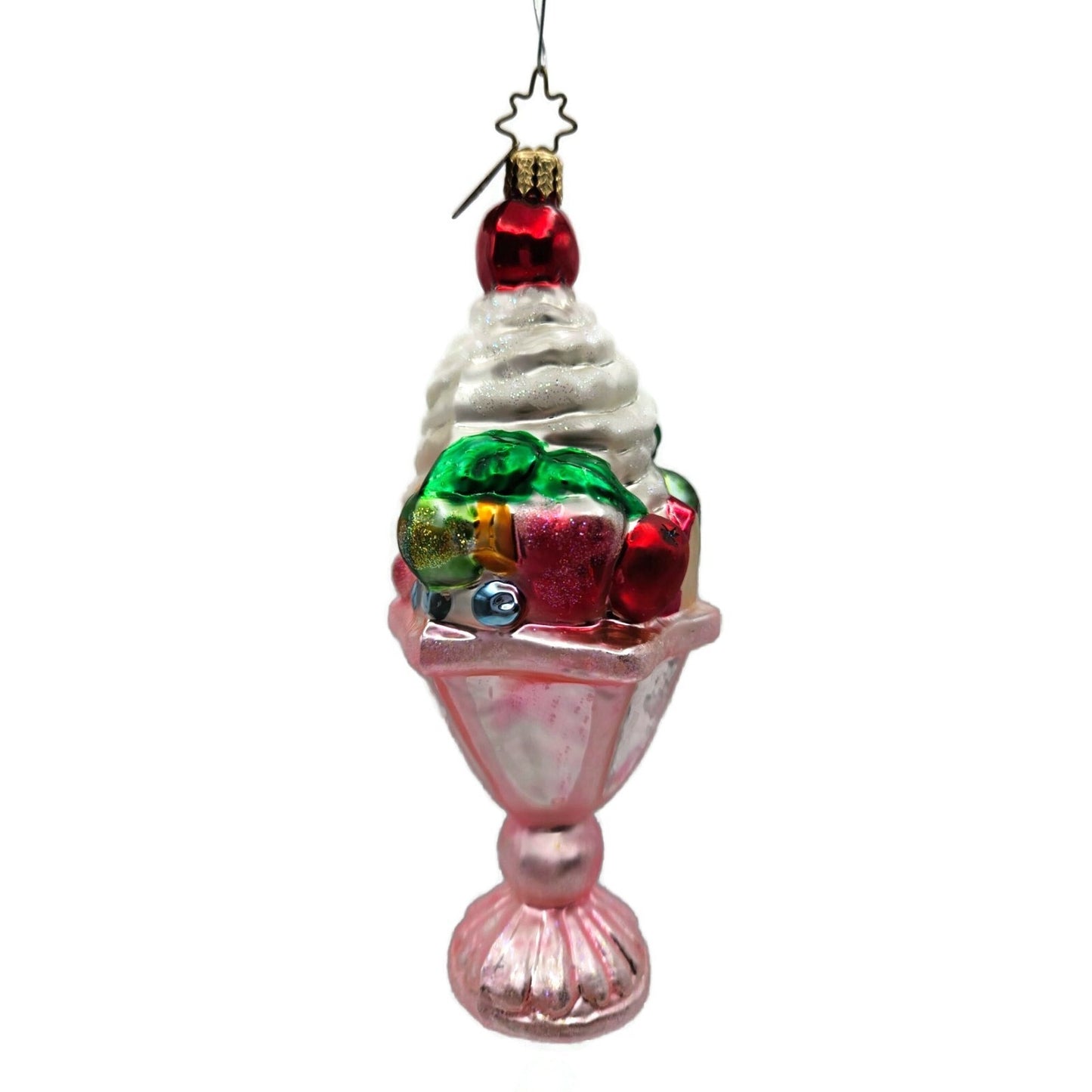 Christopher Radko Tutti Frutti Ice Cream Cone Christmas Tree Ornament 01-0383-0
