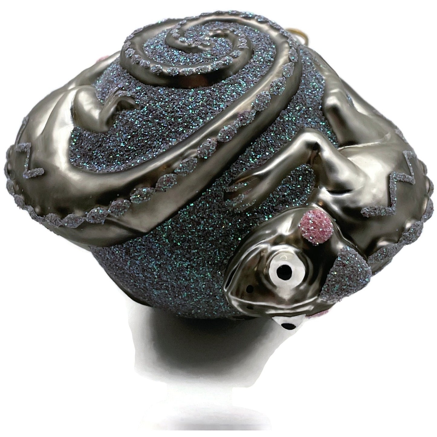 Patricia Breen Once Again For James Platinum Chameleon Christmas Tree Ornament