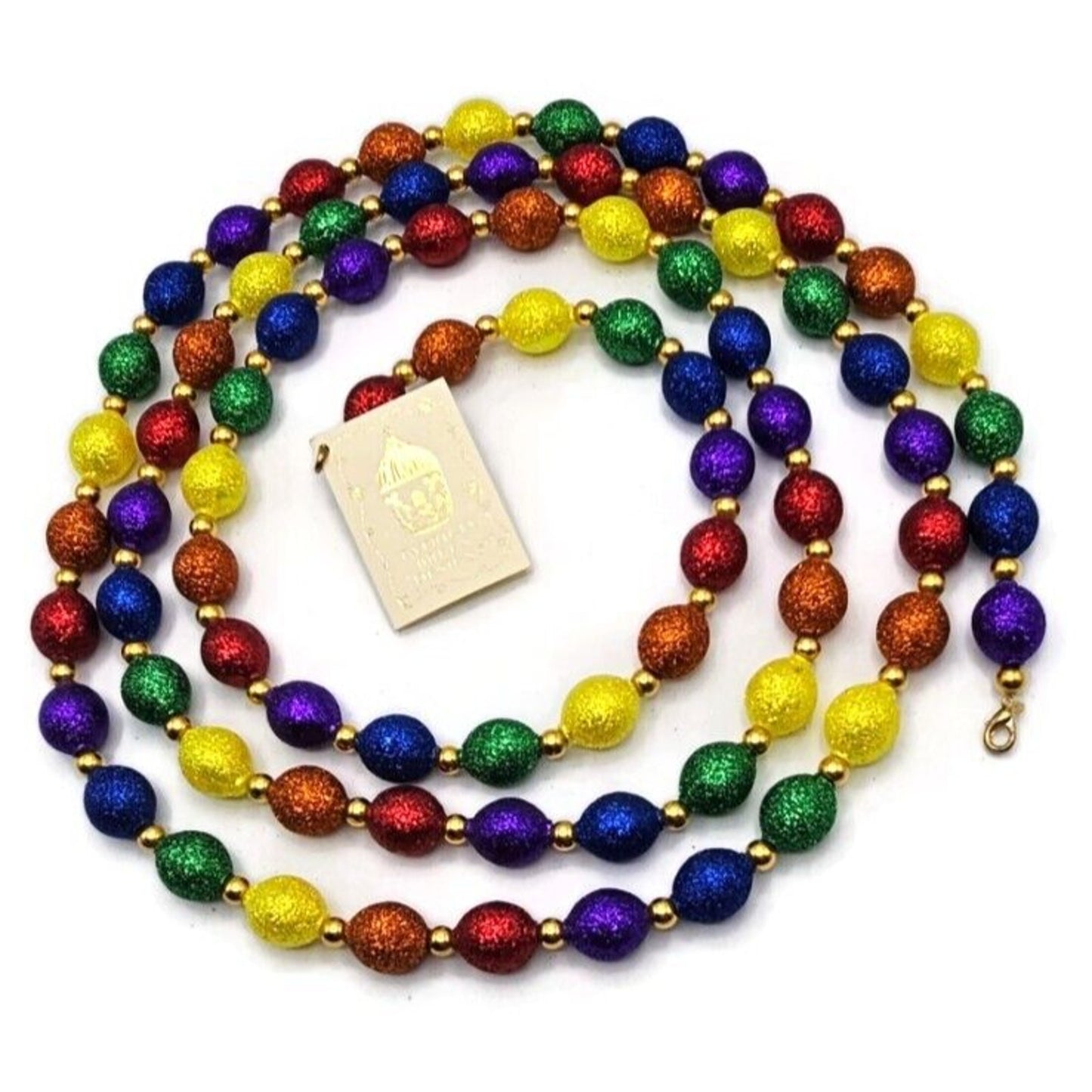Patricia Breen Garland 2 Decorate Rainbow Christmas Holiday Bead Decoration